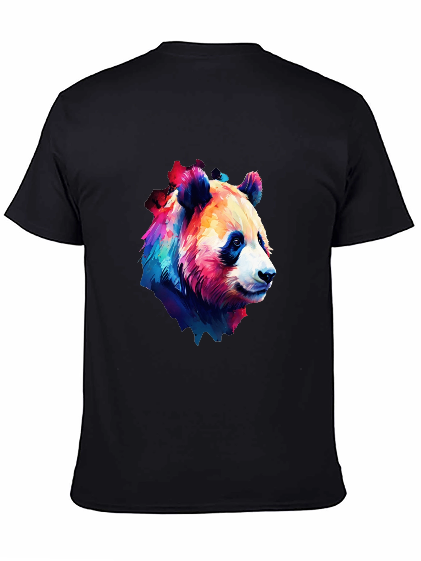 Vivid Panda Graphic Tee - Black