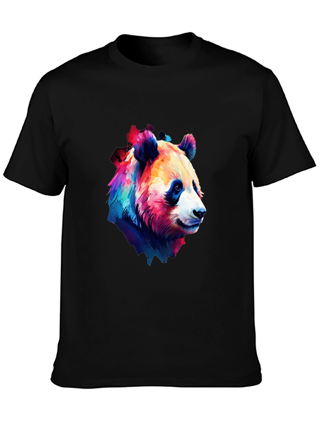 Vivid Panda Graphic Tee - Black