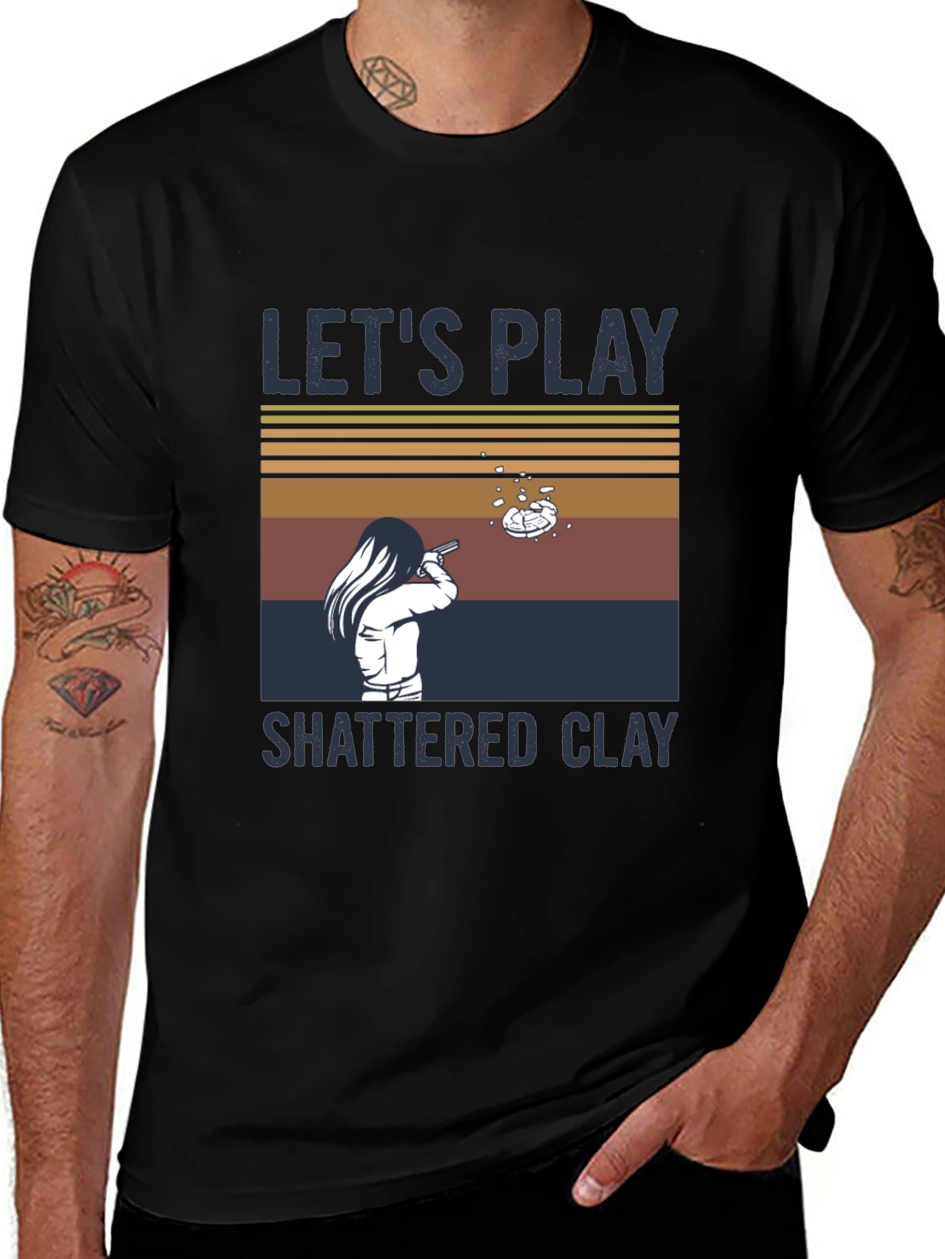 Lets Play Shattered Clay Graphic Tee