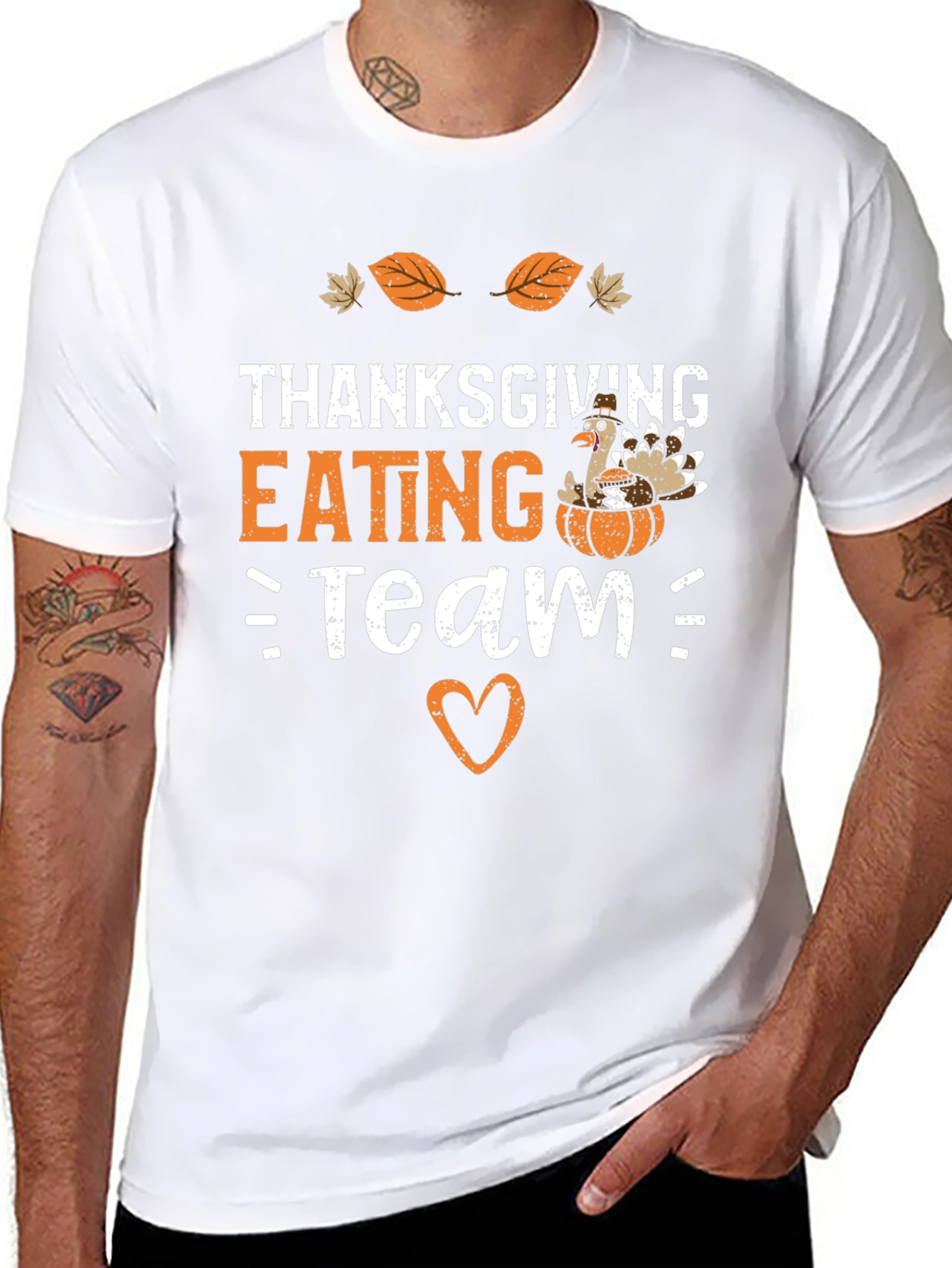 Thanksgiving Eating Team Black T-Shirt