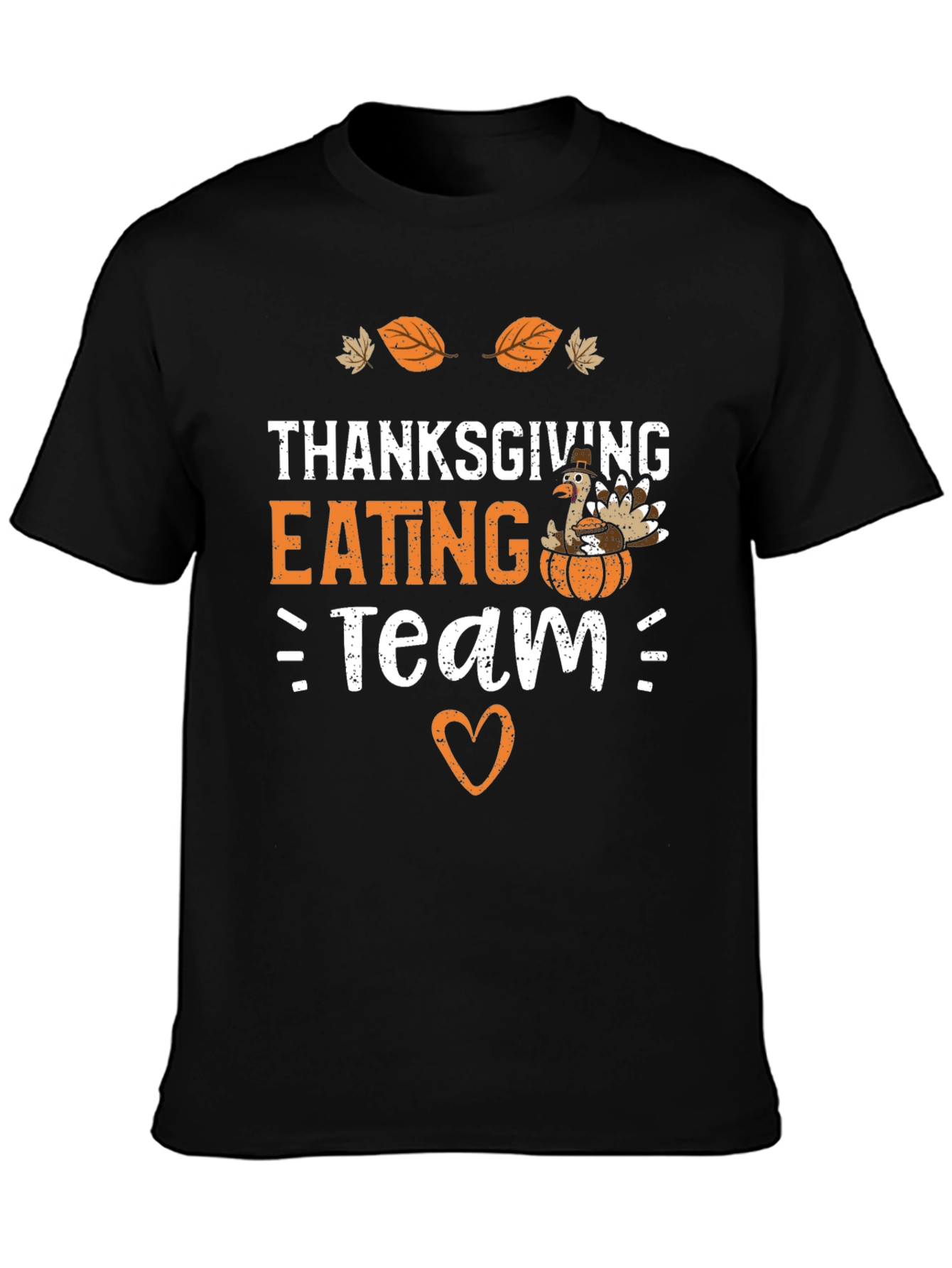 Thanksgiving Eating Team Black T-Shirt