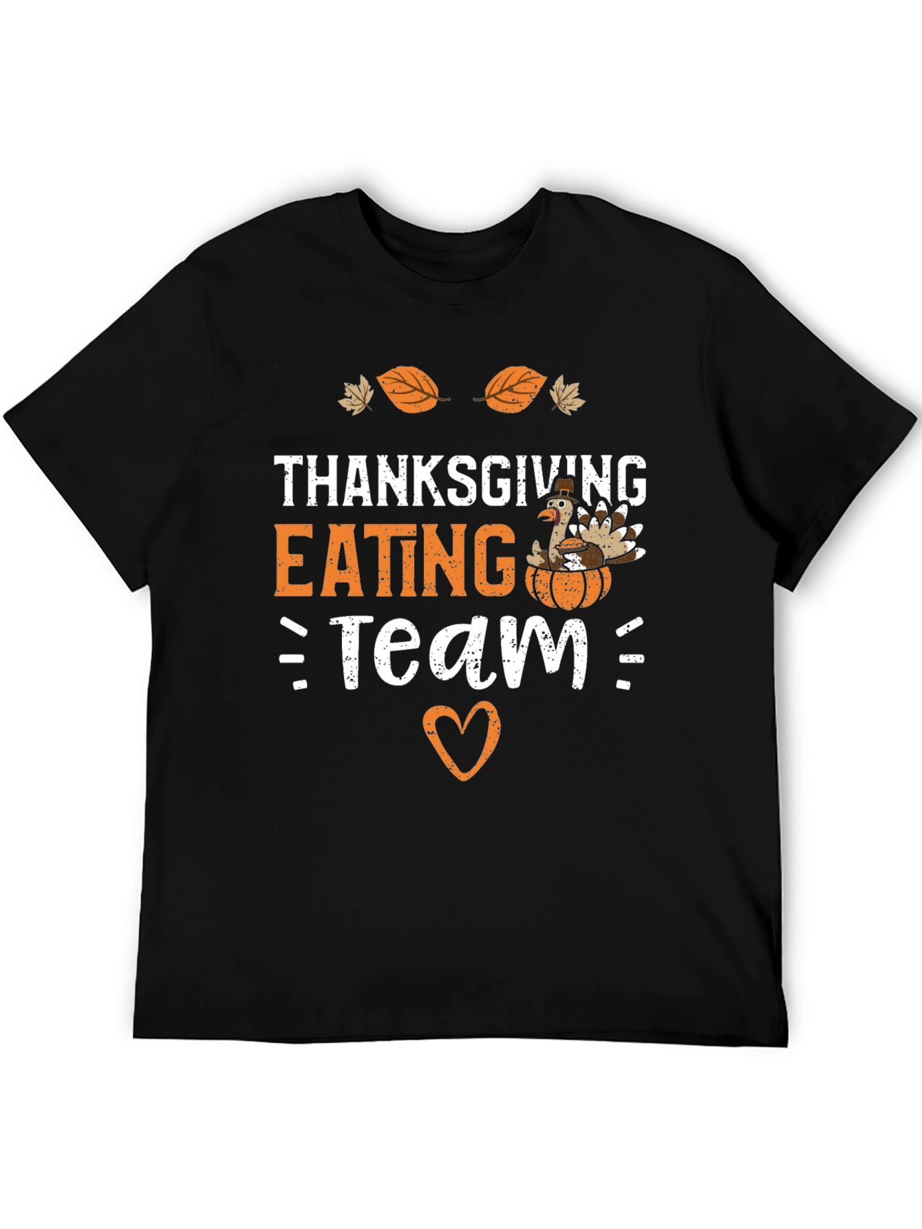 Thanksgiving Eating Team Black T-Shirt