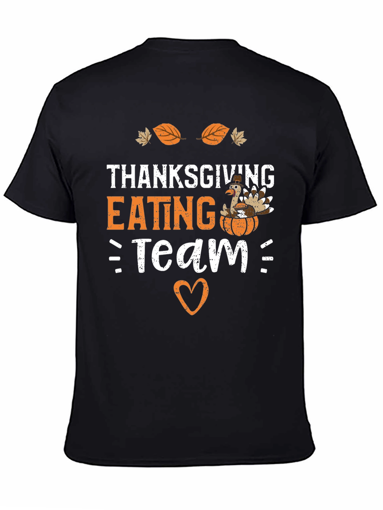Thanksgiving Eating Team Black T-Shirt