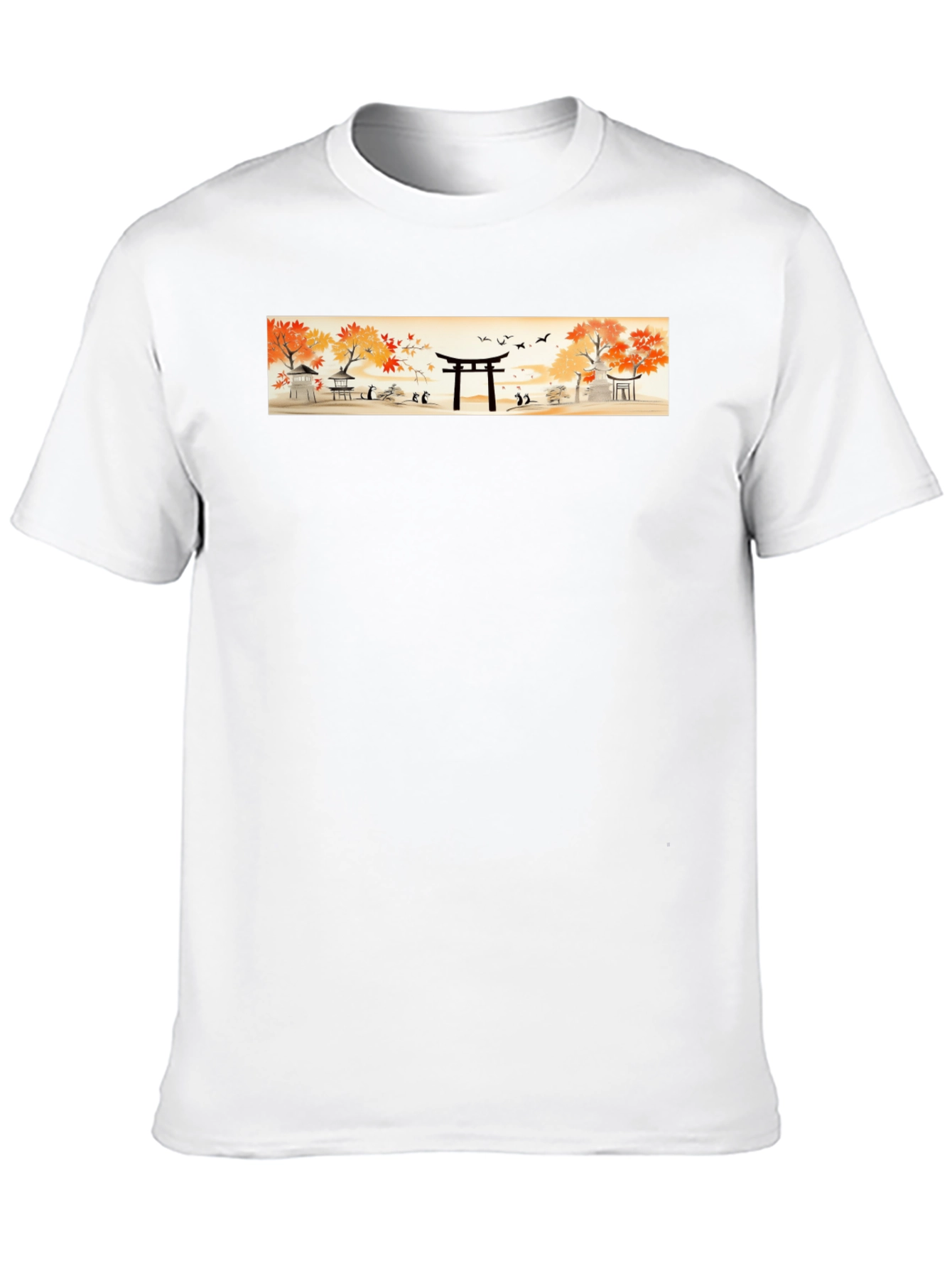 Japanese Temple T-Shirt - Autumn Scene Tee
