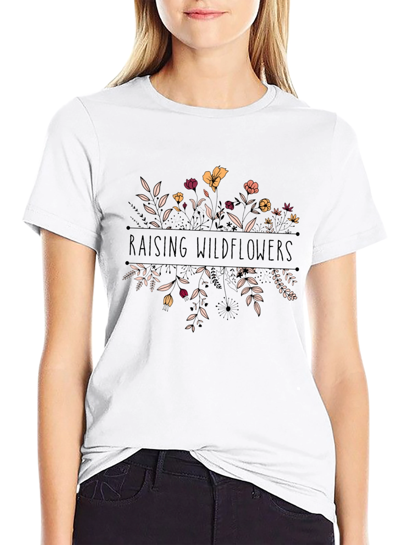 Raising Wildflowers Black Graphic Tee
