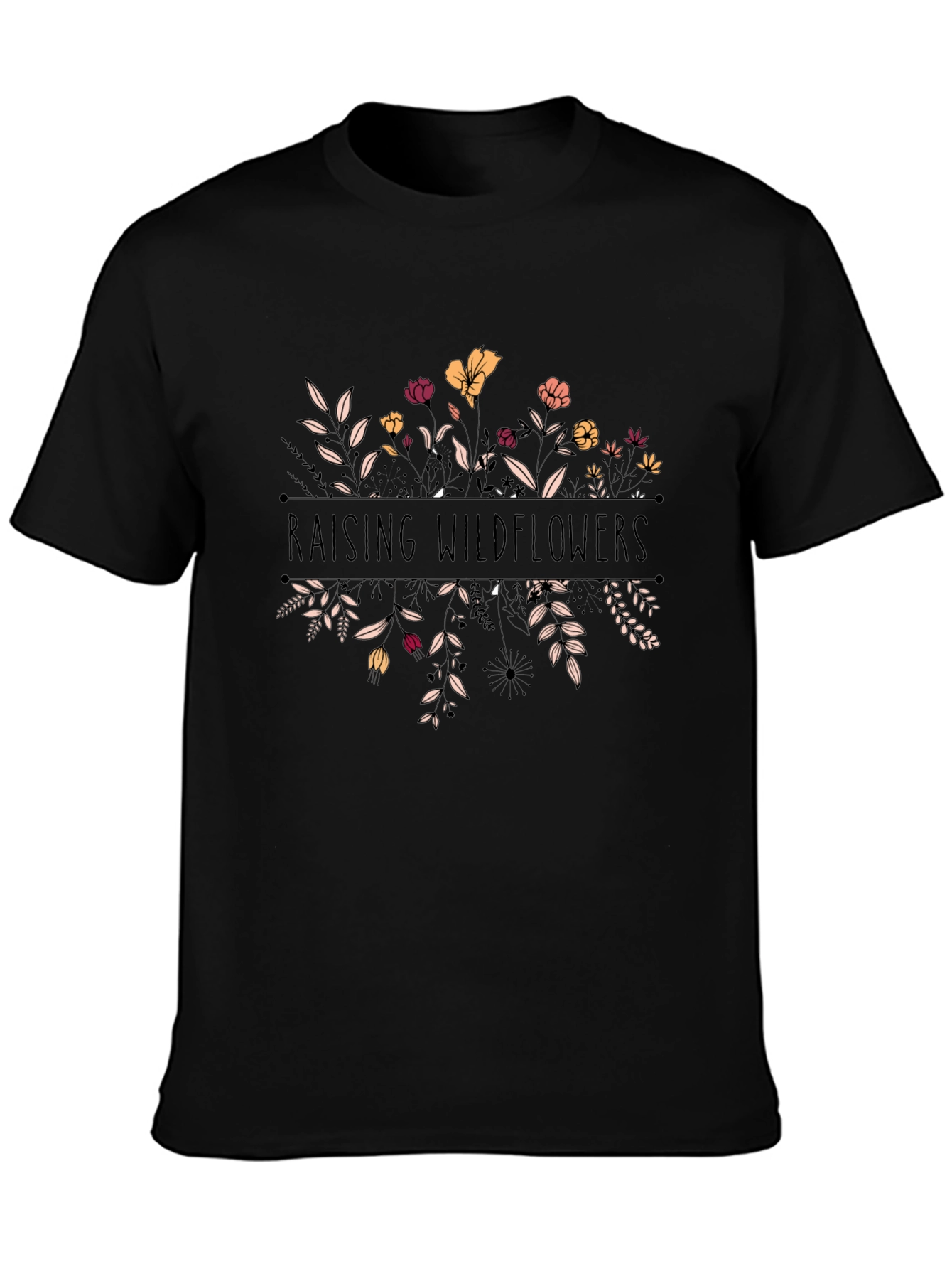 Raising Wildflowers Black Graphic Tee