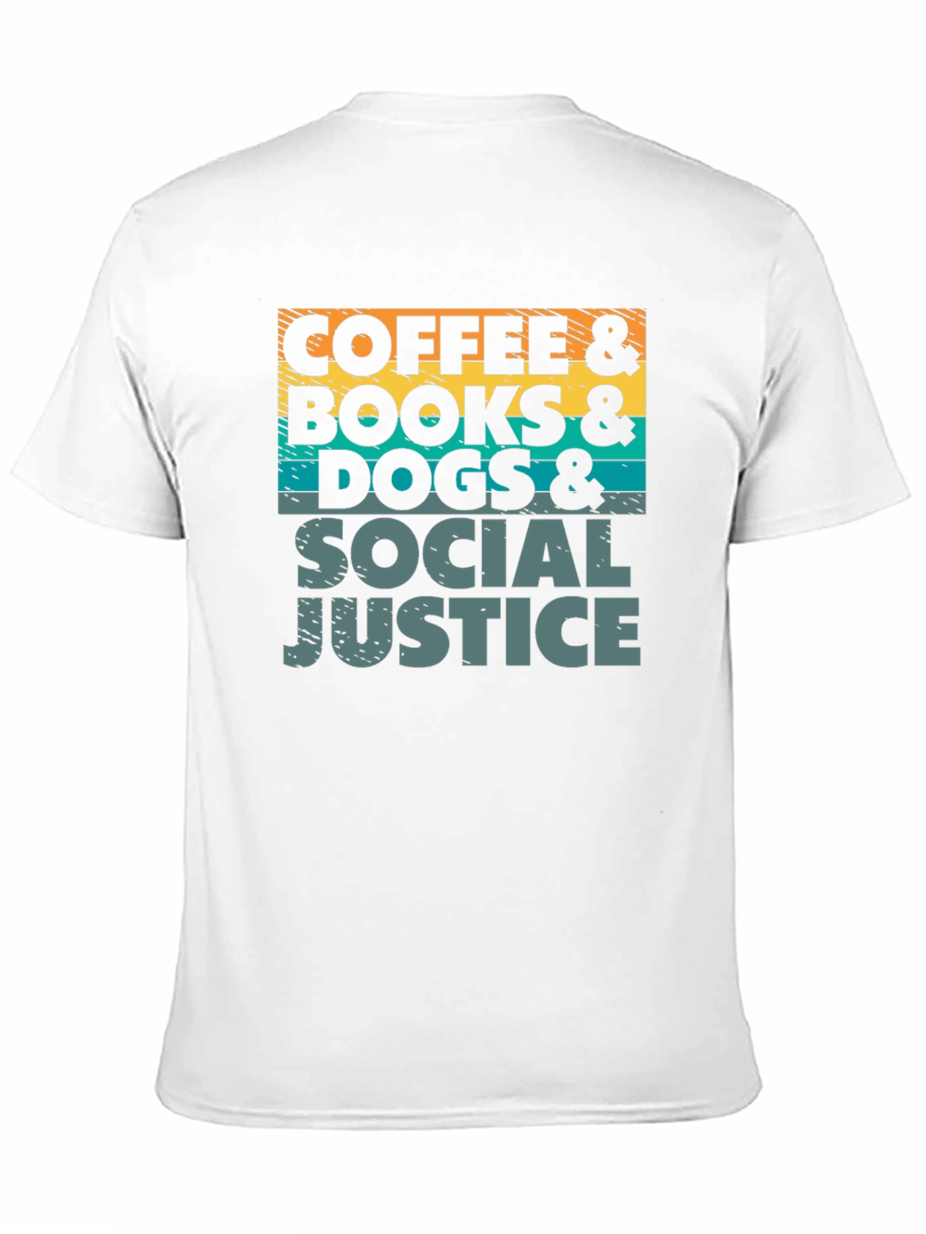 Coffee Books Dogs & Social Justice T-Shirt