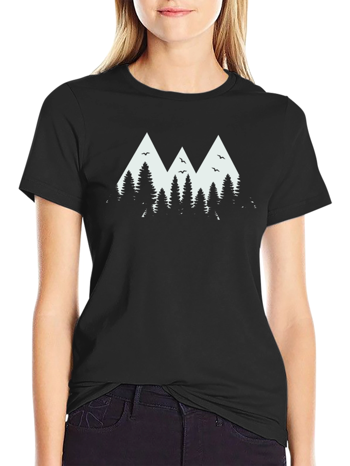 Mountain & Tree Graphic Tee - Nature Inspired Style