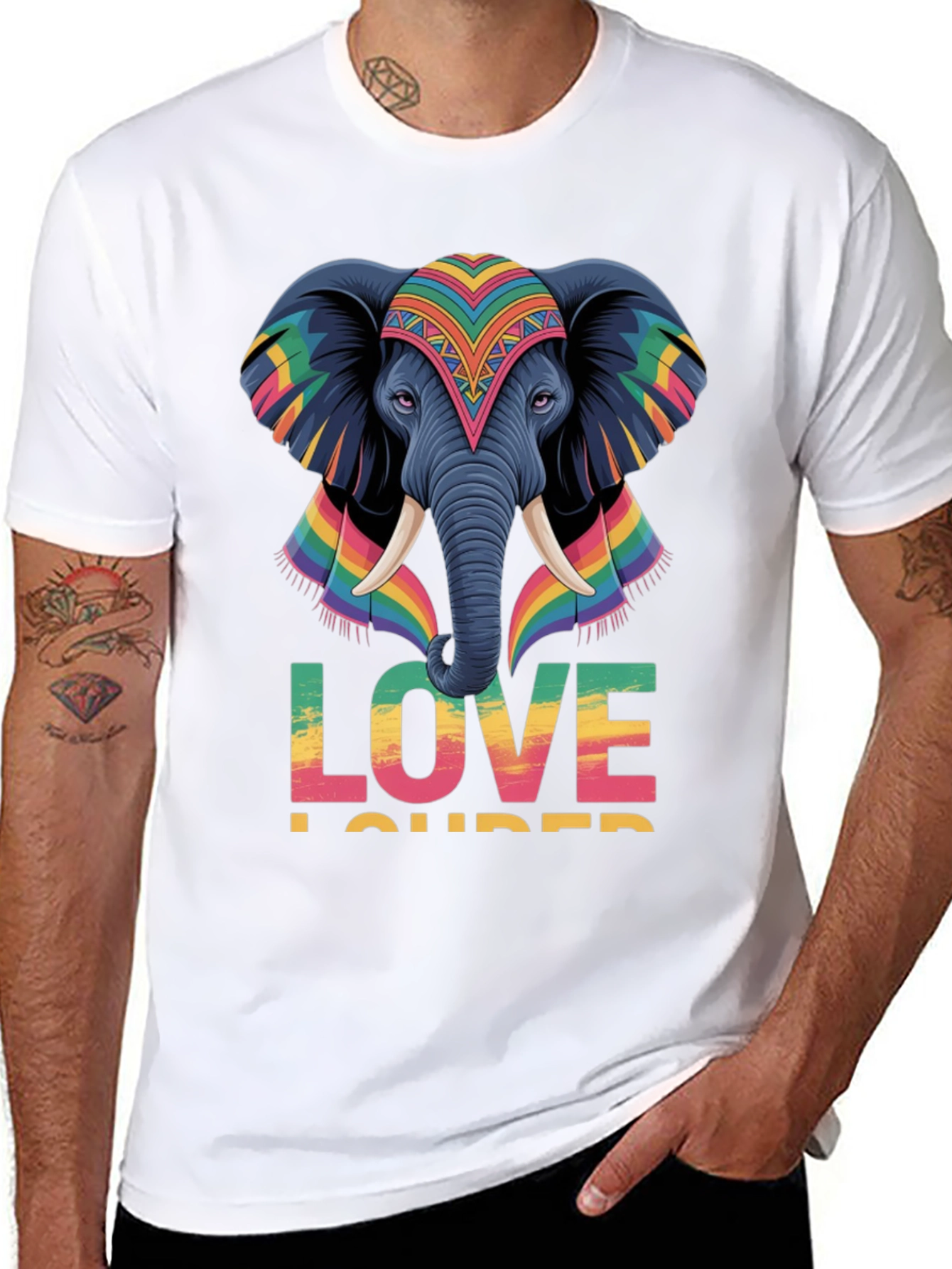 Elephant Love Louder Graphic Tee