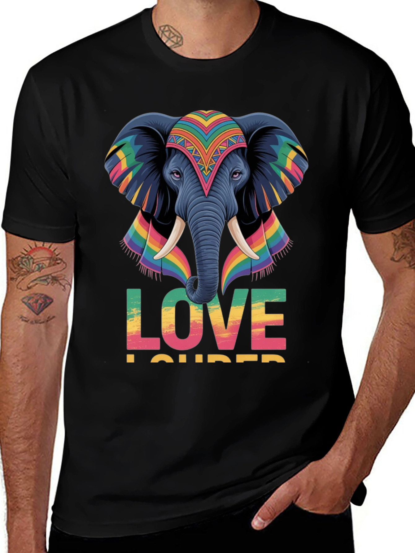 Elephant Love Louder Graphic Tee