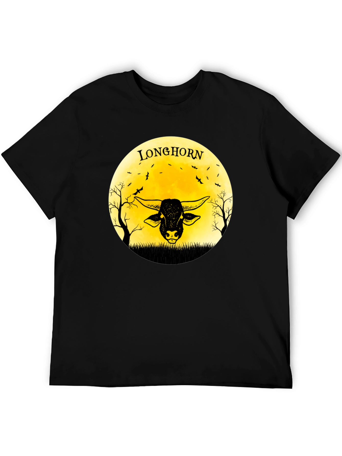 Longhorn Graphic Black T-Shirt