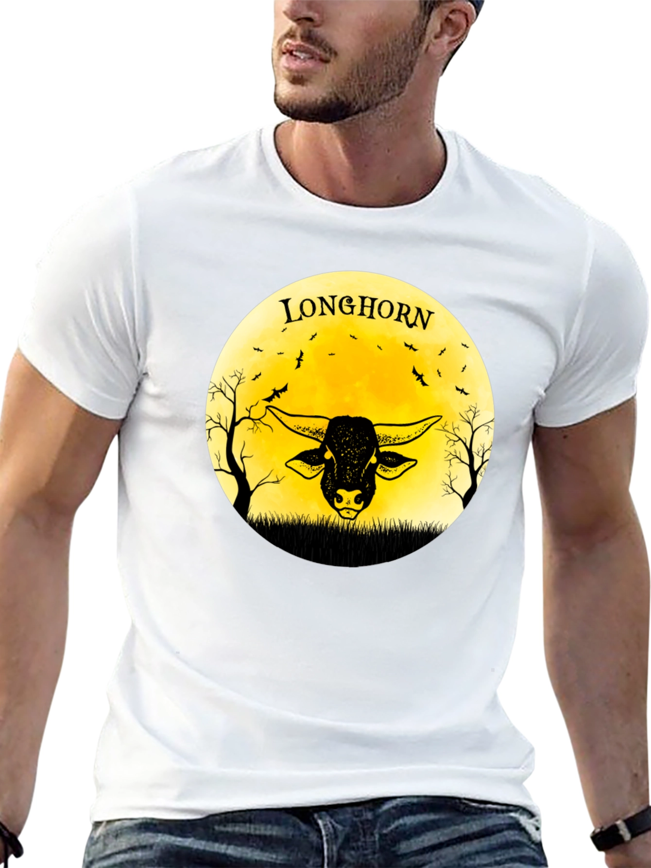 Longhorn Graphic Black T-Shirt