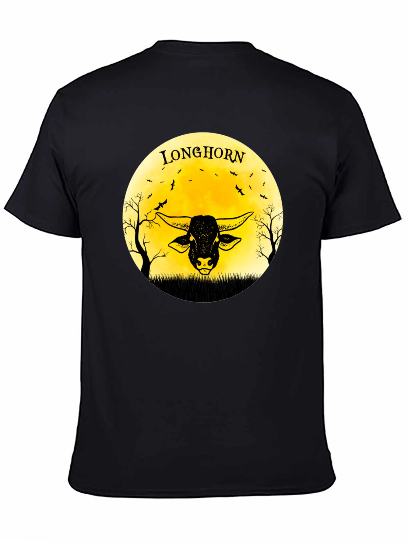 Longhorn Graphic Black T-Shirt