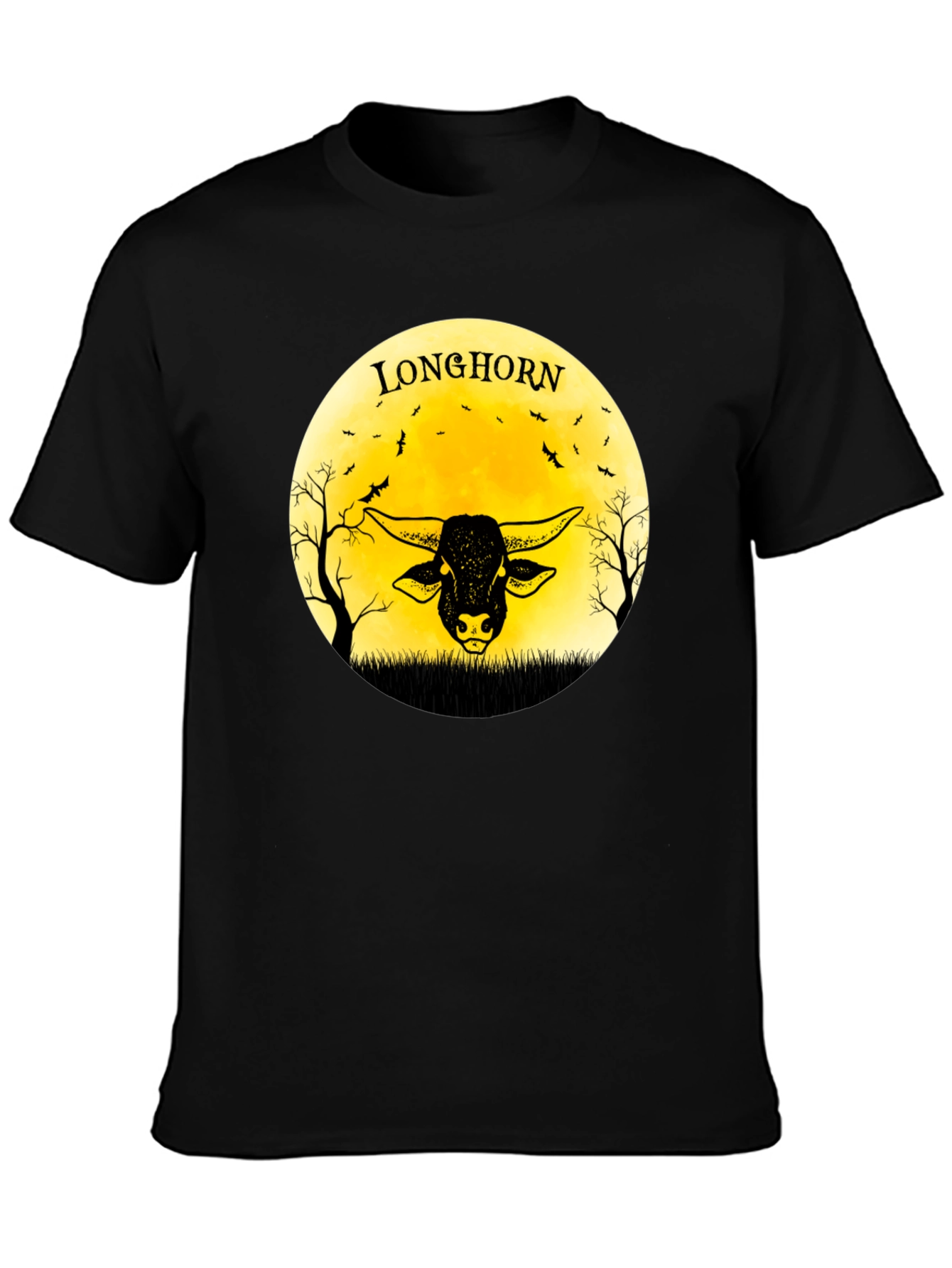 Longhorn Graphic Black T-Shirt