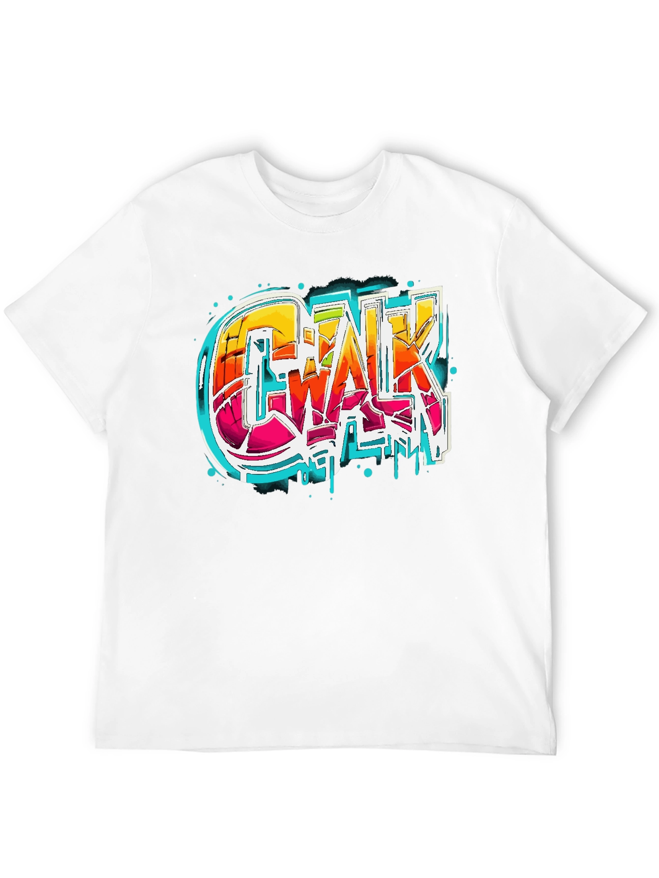 Chalk Walk Graphic Tee - Bold Artistic Design