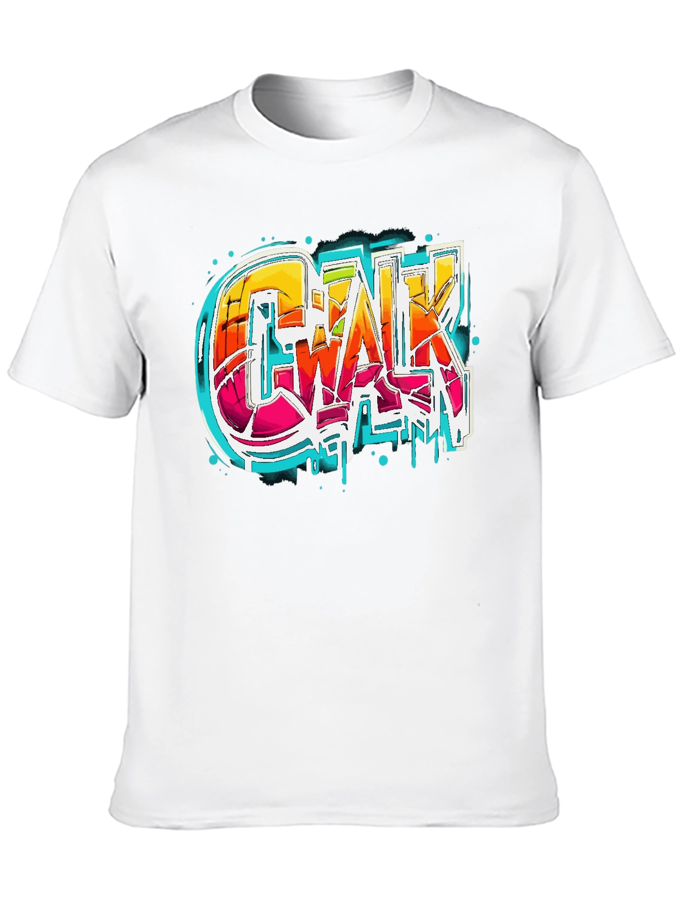 Chalk Walk Graphic Tee - Bold Artistic Design