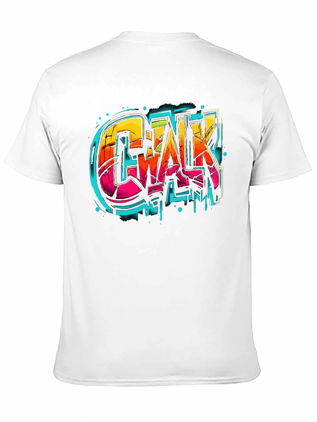 Chalk Walk Graphic Tee - Bold Artistic Design
