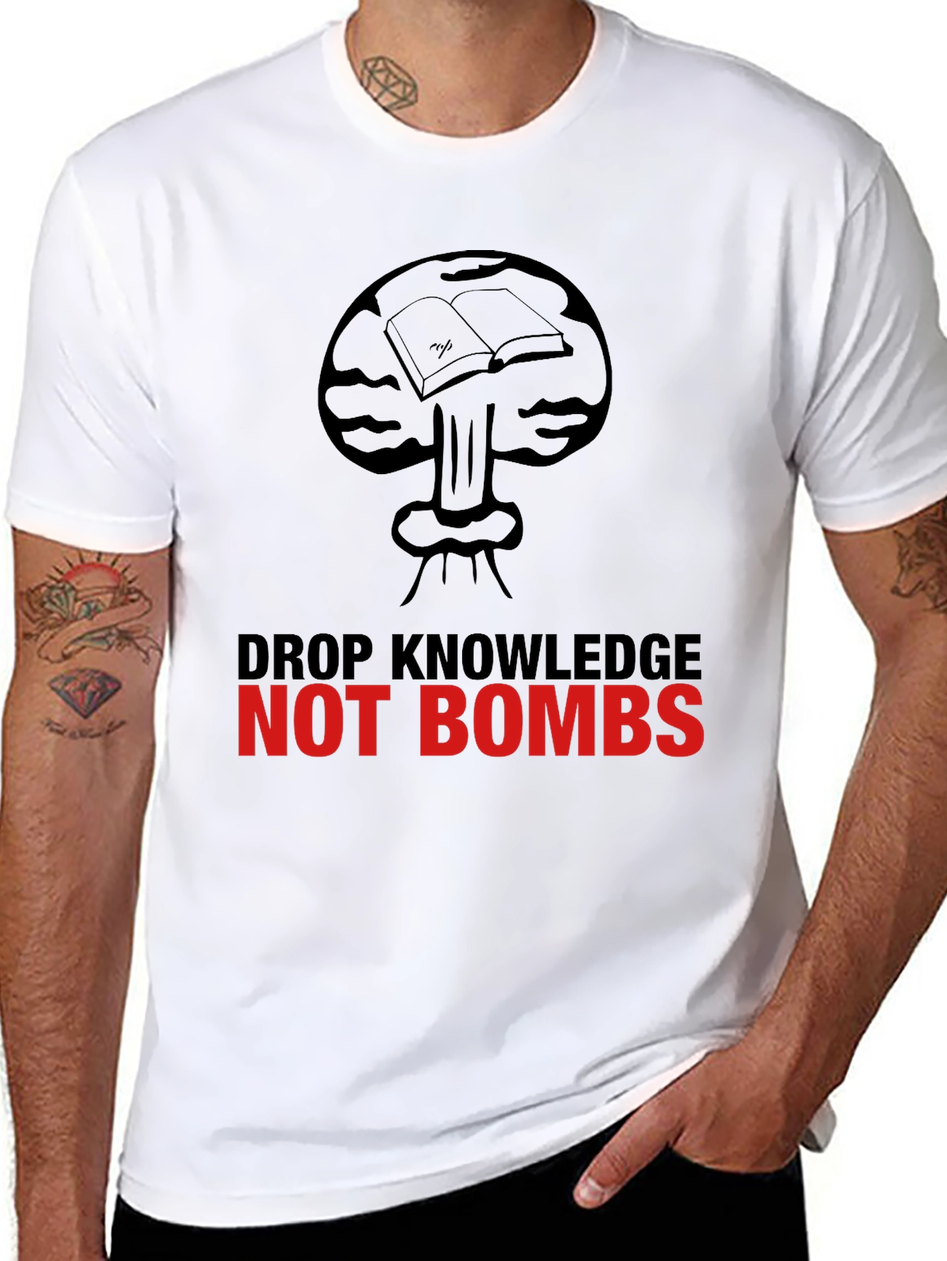Knowledge Not Bombs Graphic Tee