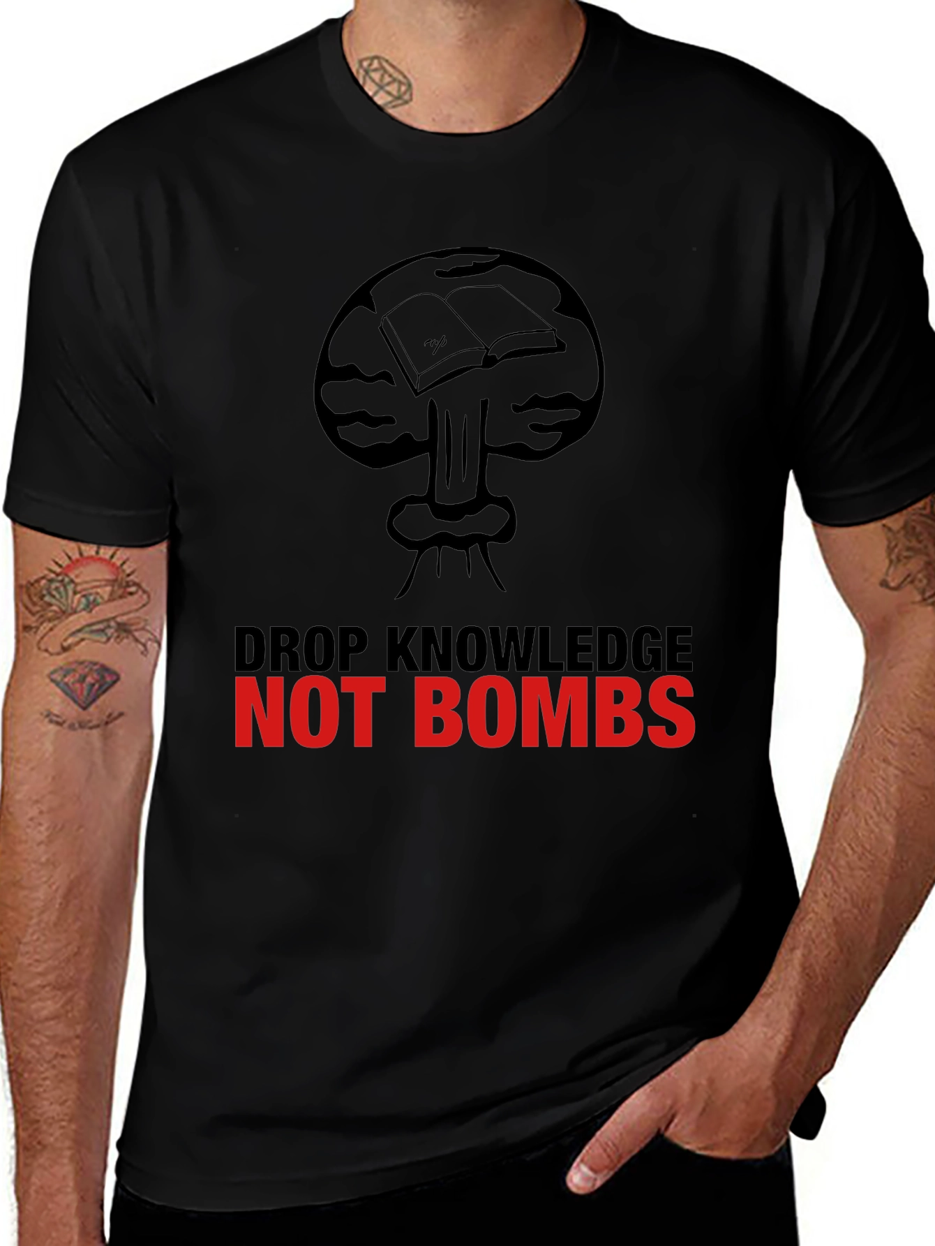 Knowledge Not Bombs Graphic Tee