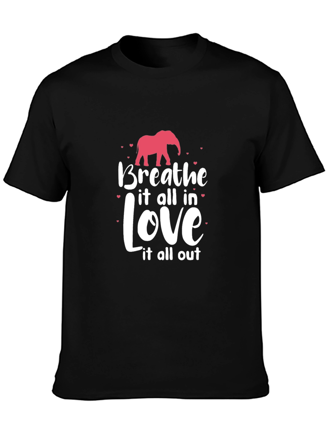 Breathe Love T-Shirt - Elephant Graphic Tee