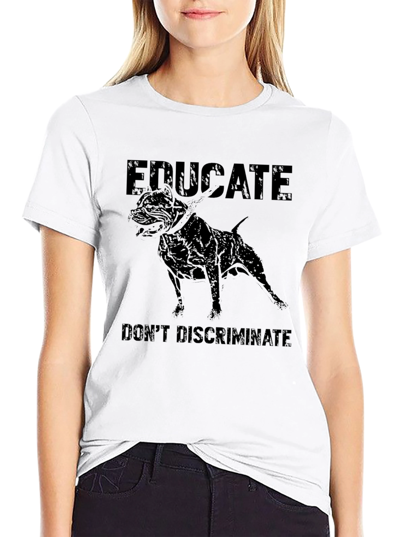 Educate Dont Discriminate Graphic T-Shirt