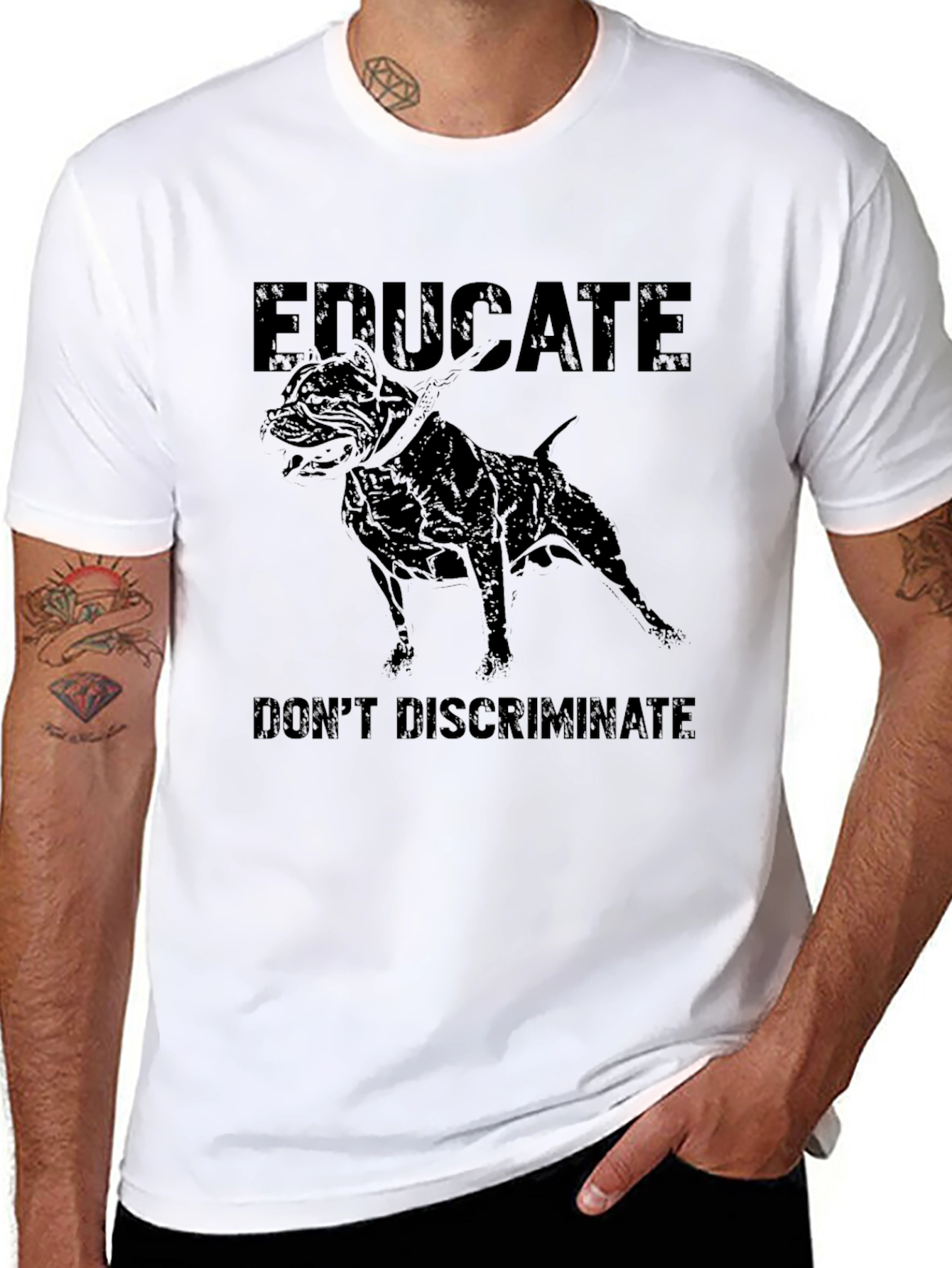 Educate Dont Discriminate Graphic T-Shirt