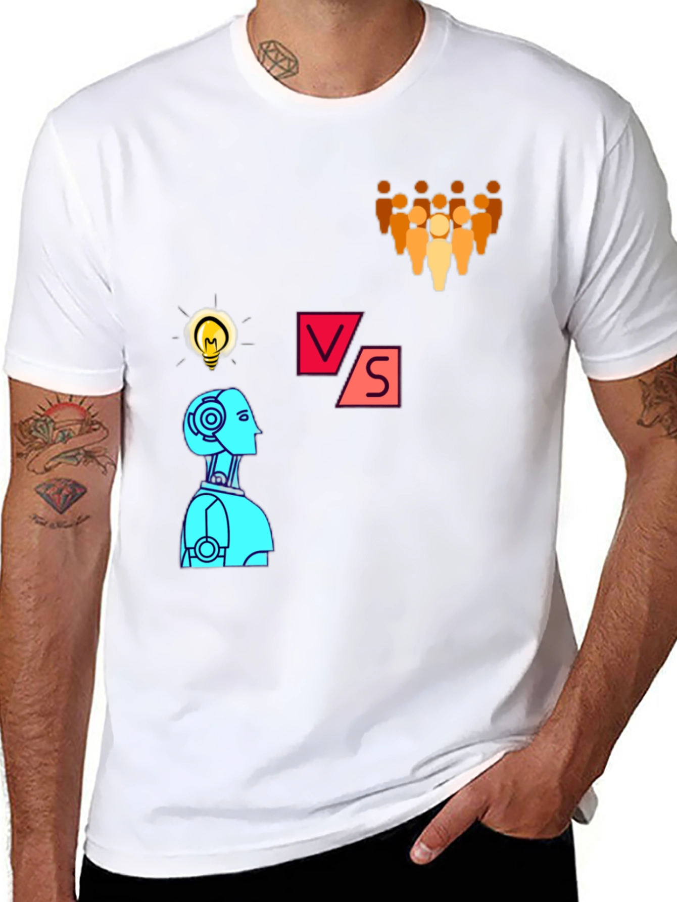 AI vs Humans T-Shirt - Innovation Design
