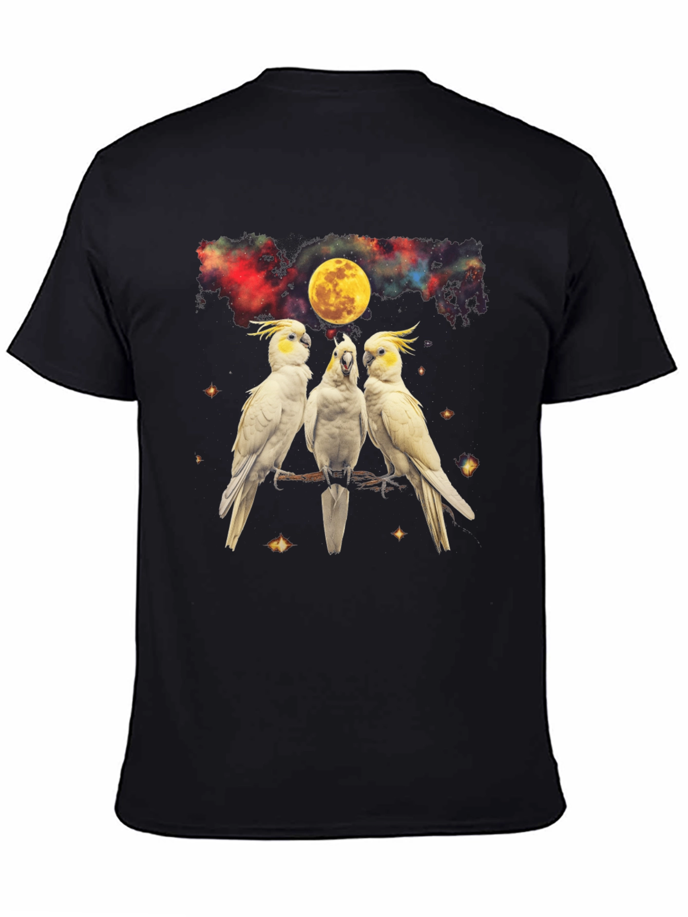 Cockatoo Moon T-Shirt - Celestial Bird Design