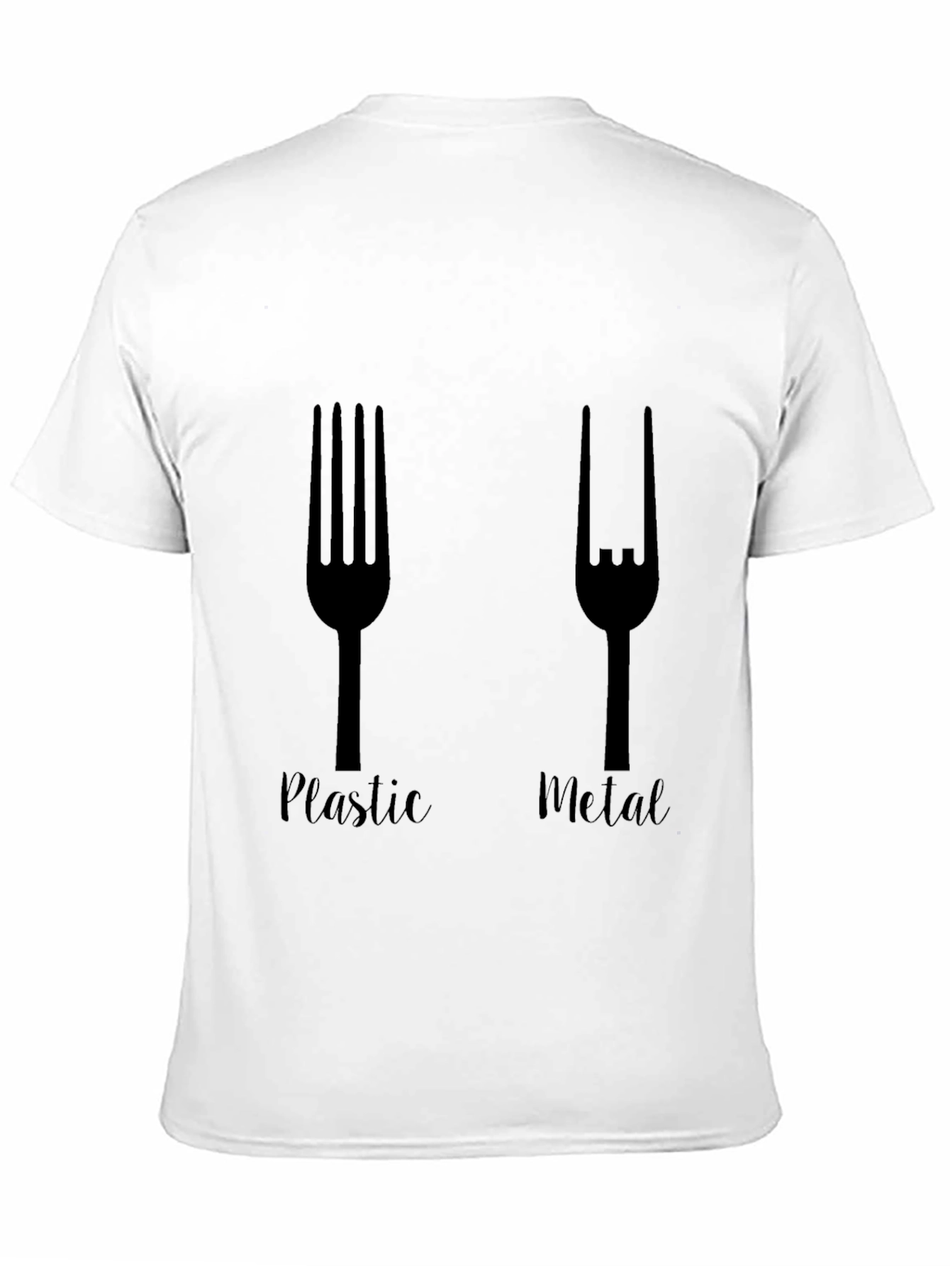 Plastic Metal Fork Graphic Tee - Black