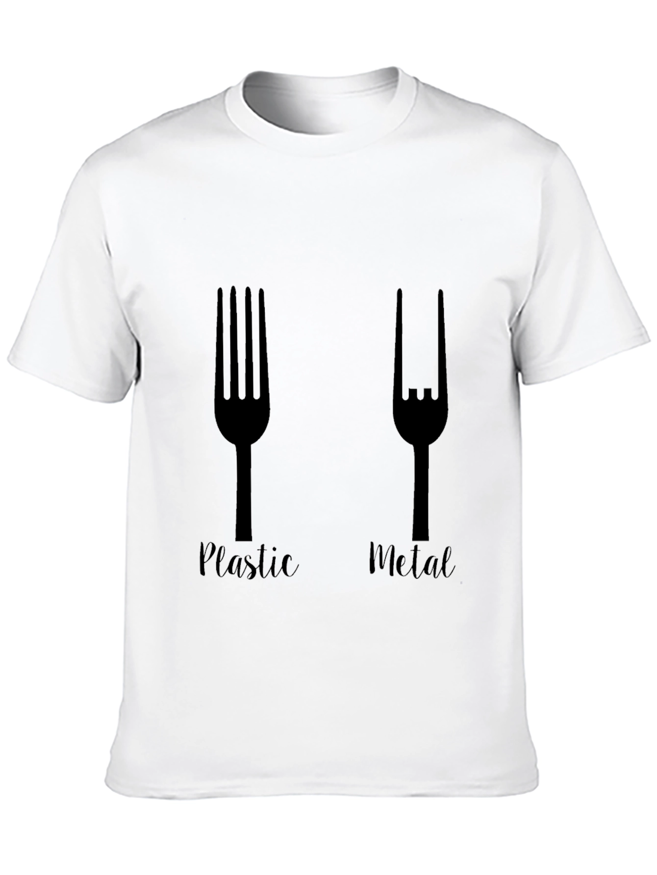 Plastic Metal Fork Graphic Tee - Black