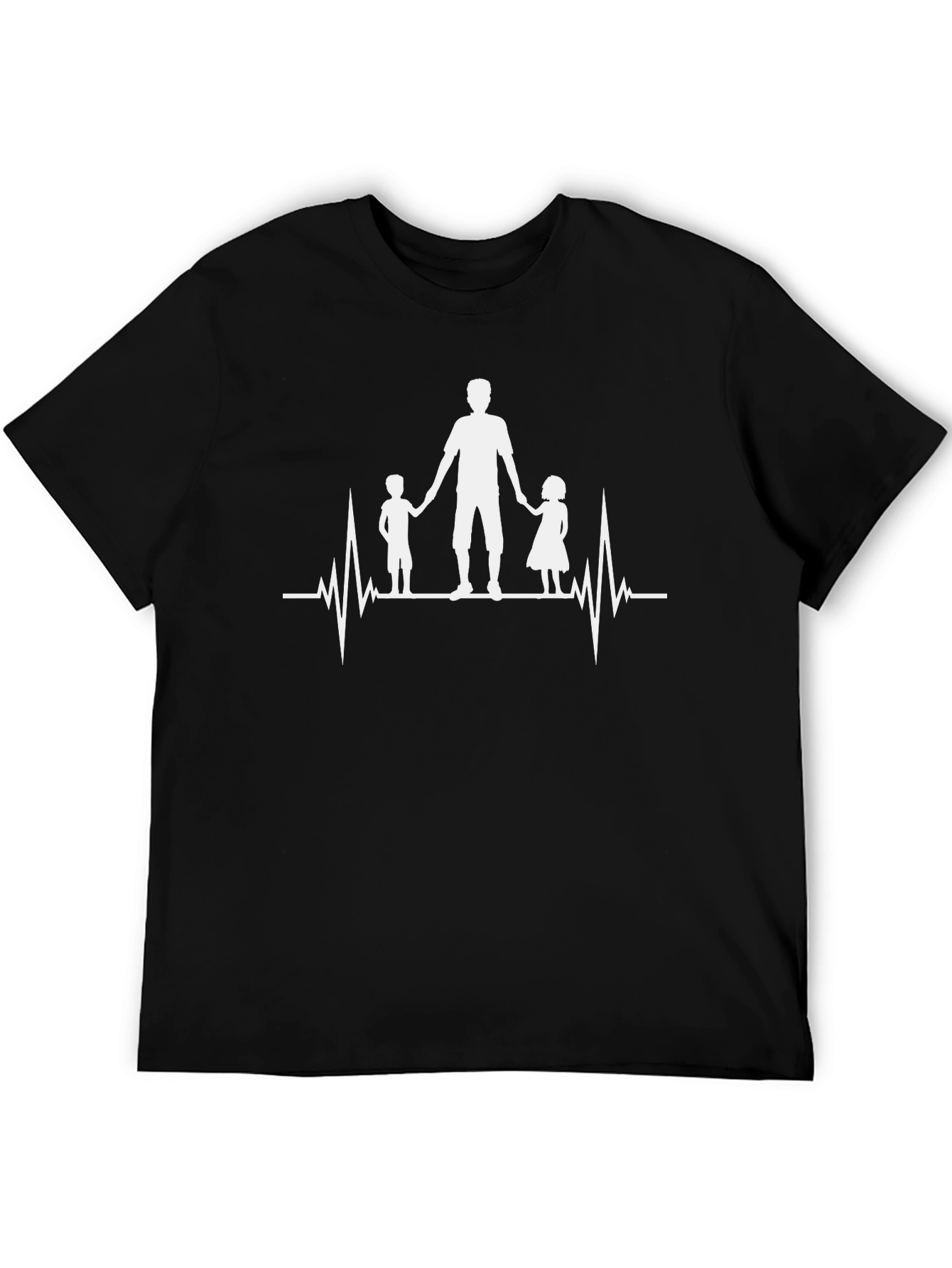 Dad Heartbeat T-Shirt - Father and Kids
