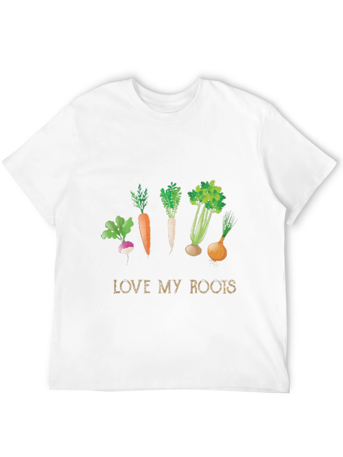 Love My Roots Vegetable Graphic Tee - Black