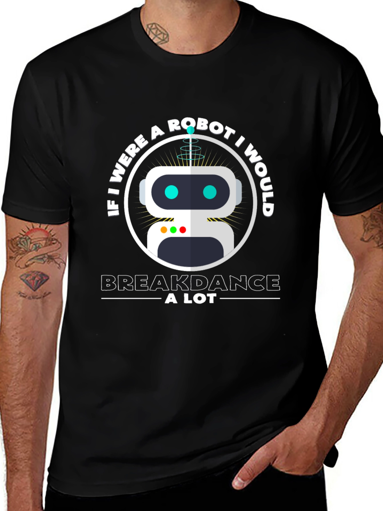 Robot Breakdance Graphic T-Shirt - Fun & Unique!