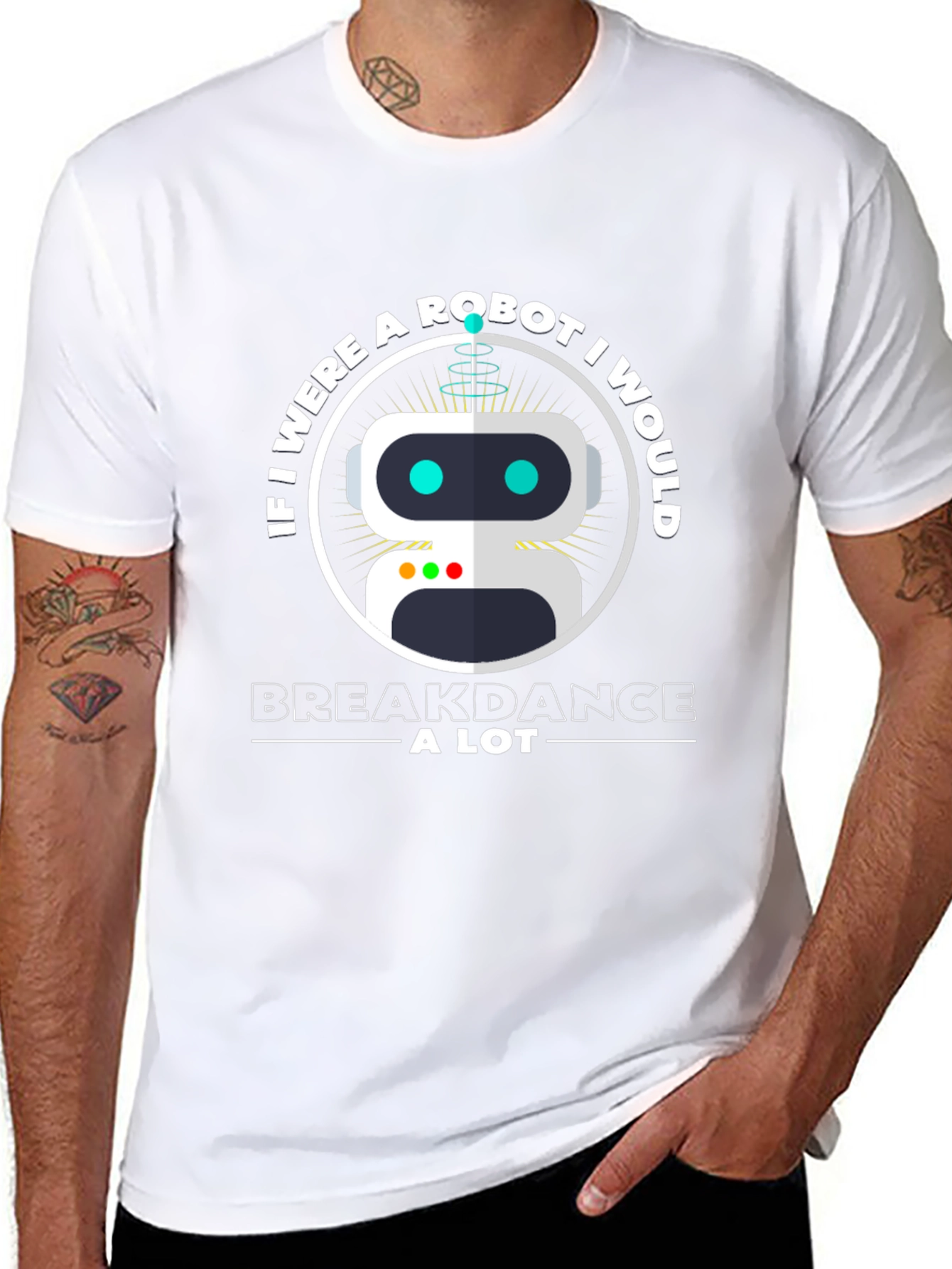 Robot Breakdance Graphic T-Shirt - Fun & Unique!