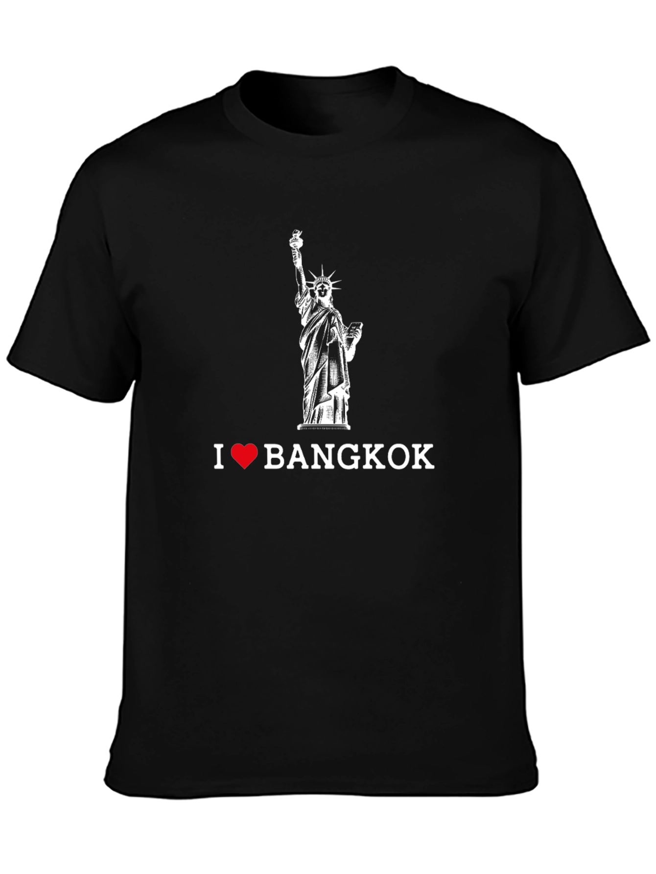 I Love Bangkok Black T-Shirt - Statue of Liberty