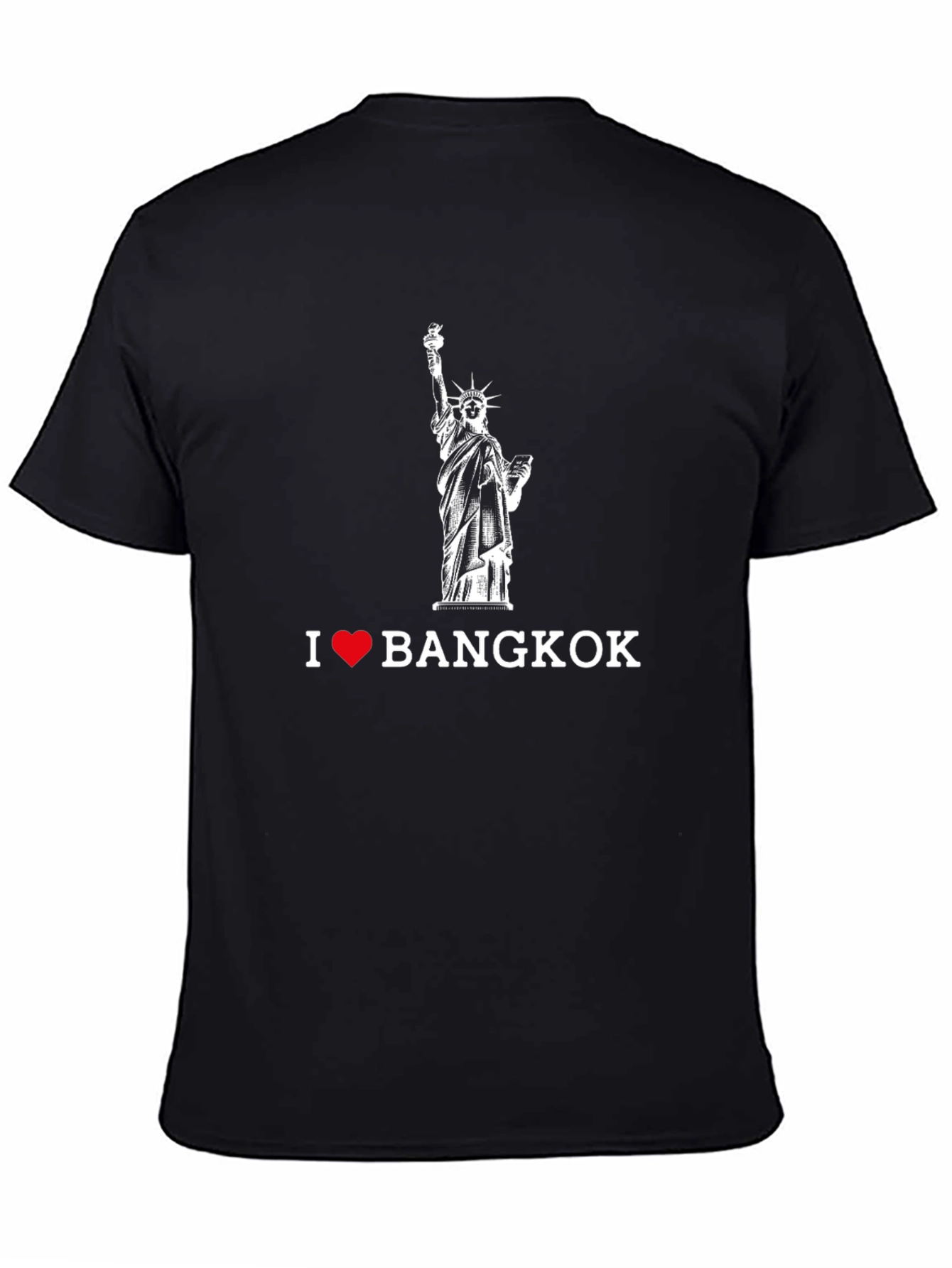 I Love Bangkok Black T-Shirt - Statue of Liberty