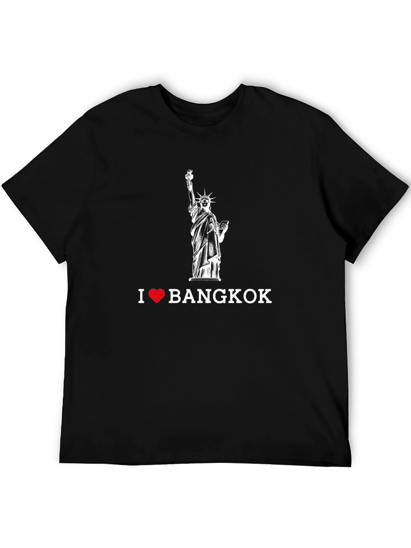 I Love Bangkok Black T-Shirt - Statue of Liberty