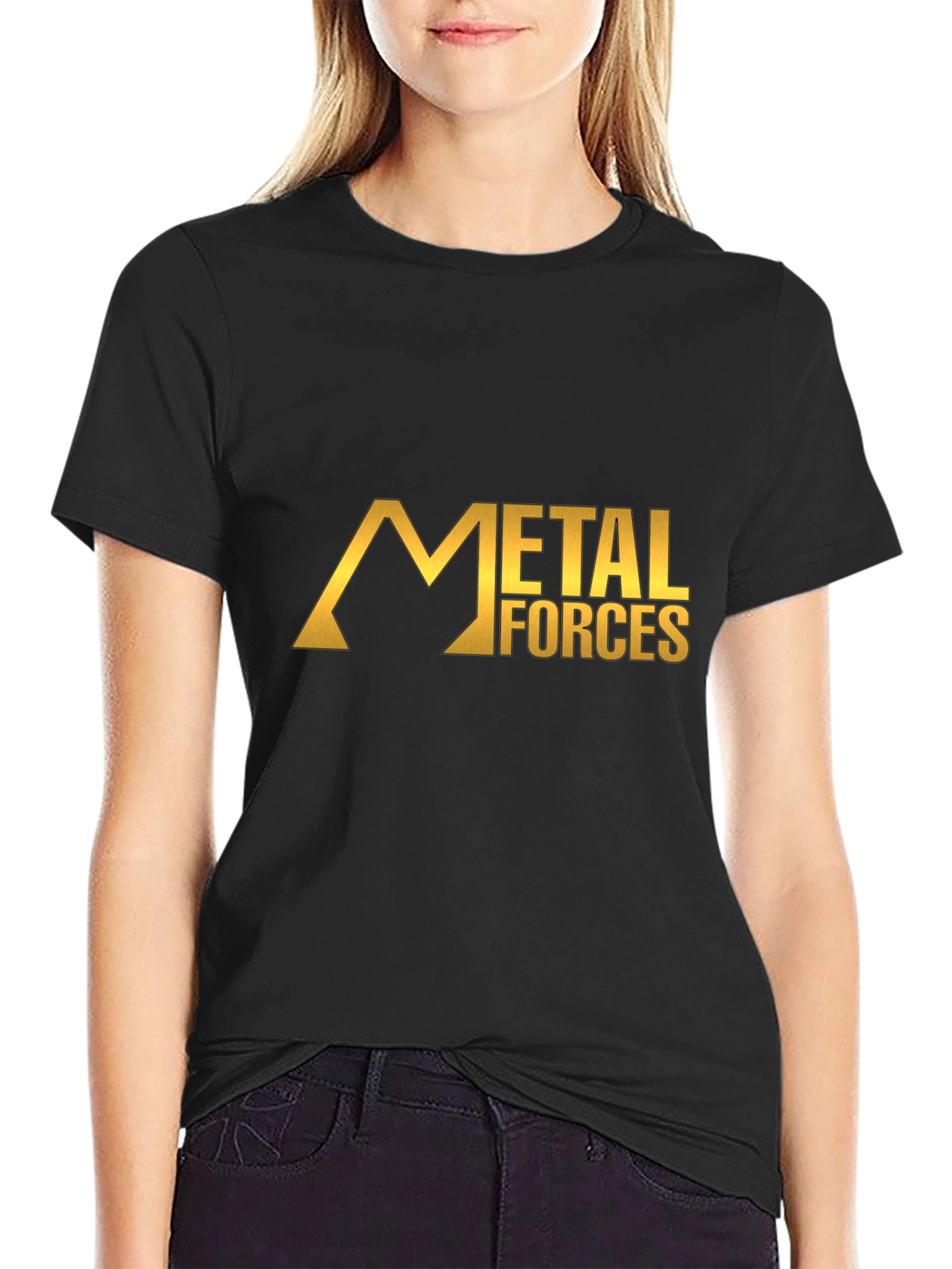 Metal Forces Black Graphic Tee