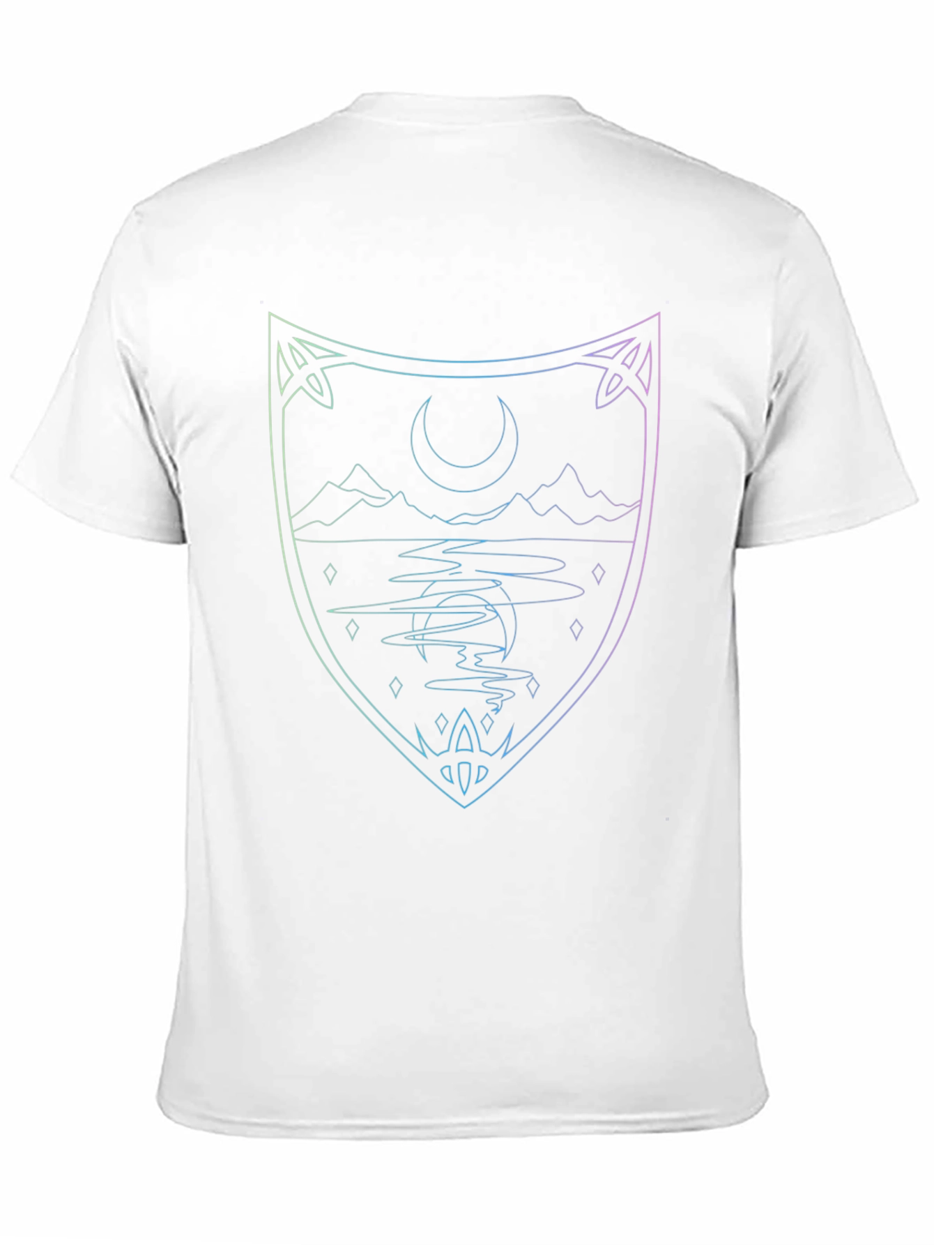 Mystic Crescent Shield T-Shirt - Mens Black Tee