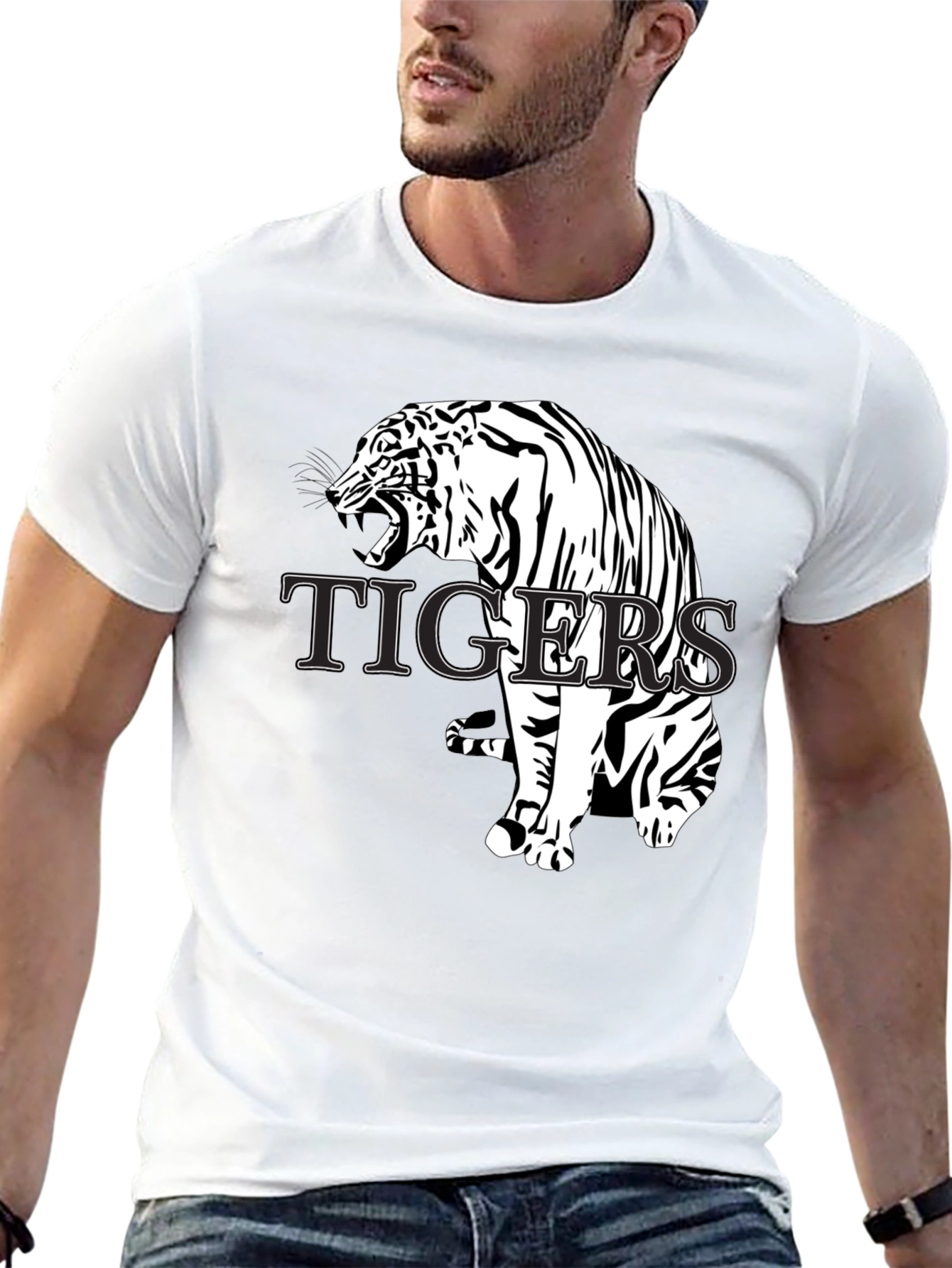 Tiger Graphic T-Shirt - Bold Animal Print Tee