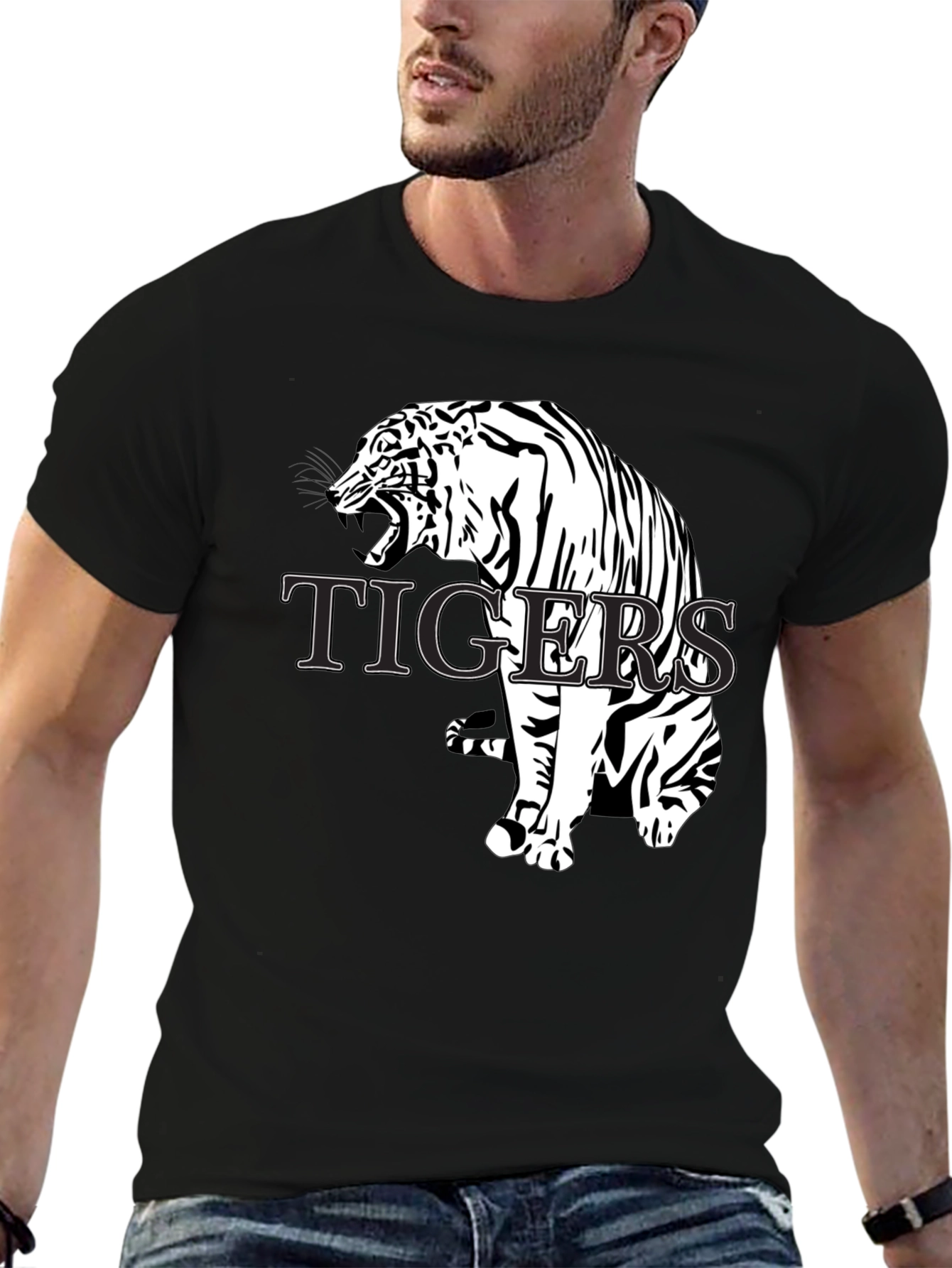 Tiger Graphic T-Shirt - Bold Animal Print Tee