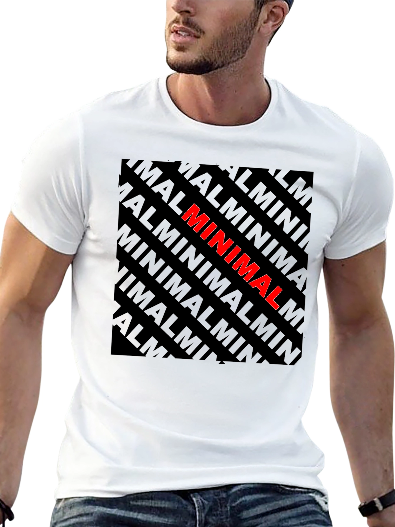 Minimalist Graphic Tee - Black Cotton T-Shirt