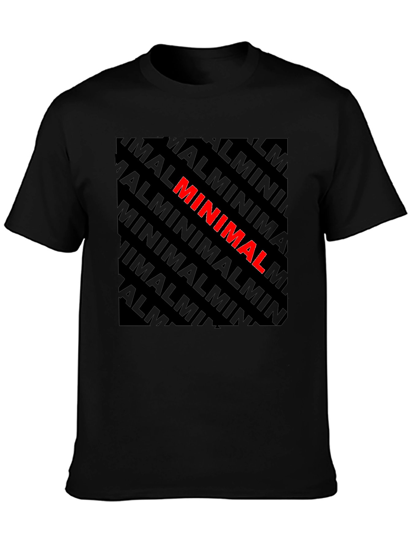 Minimalist Graphic Tee - Black Cotton T-Shirt