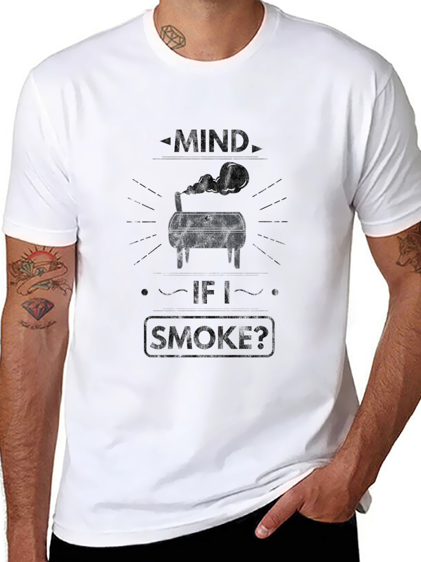 Mind If I Smoke? BBQ Graphic T-Shirt