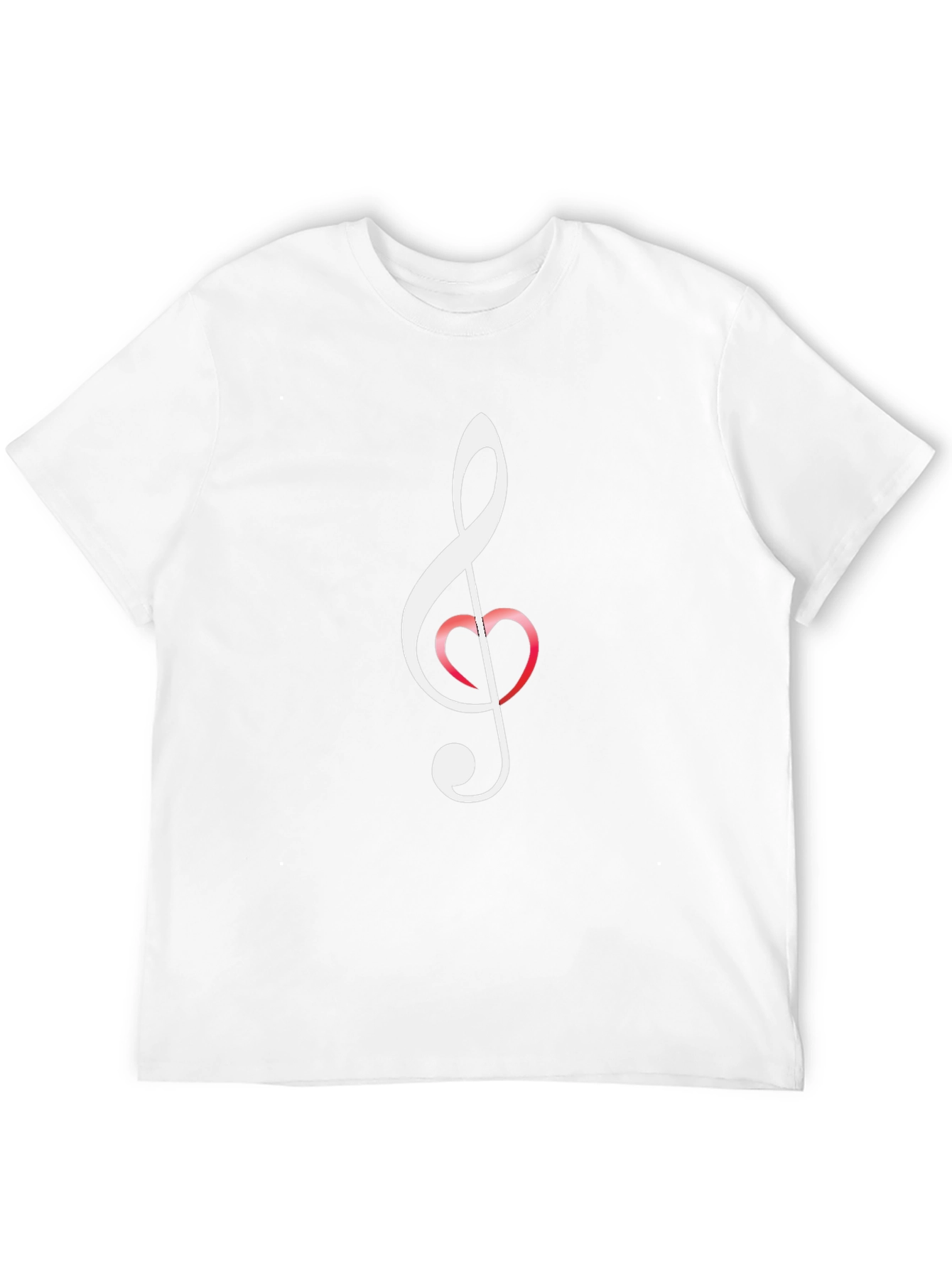 Musical Heart T-Shirt - Black Crew Neck