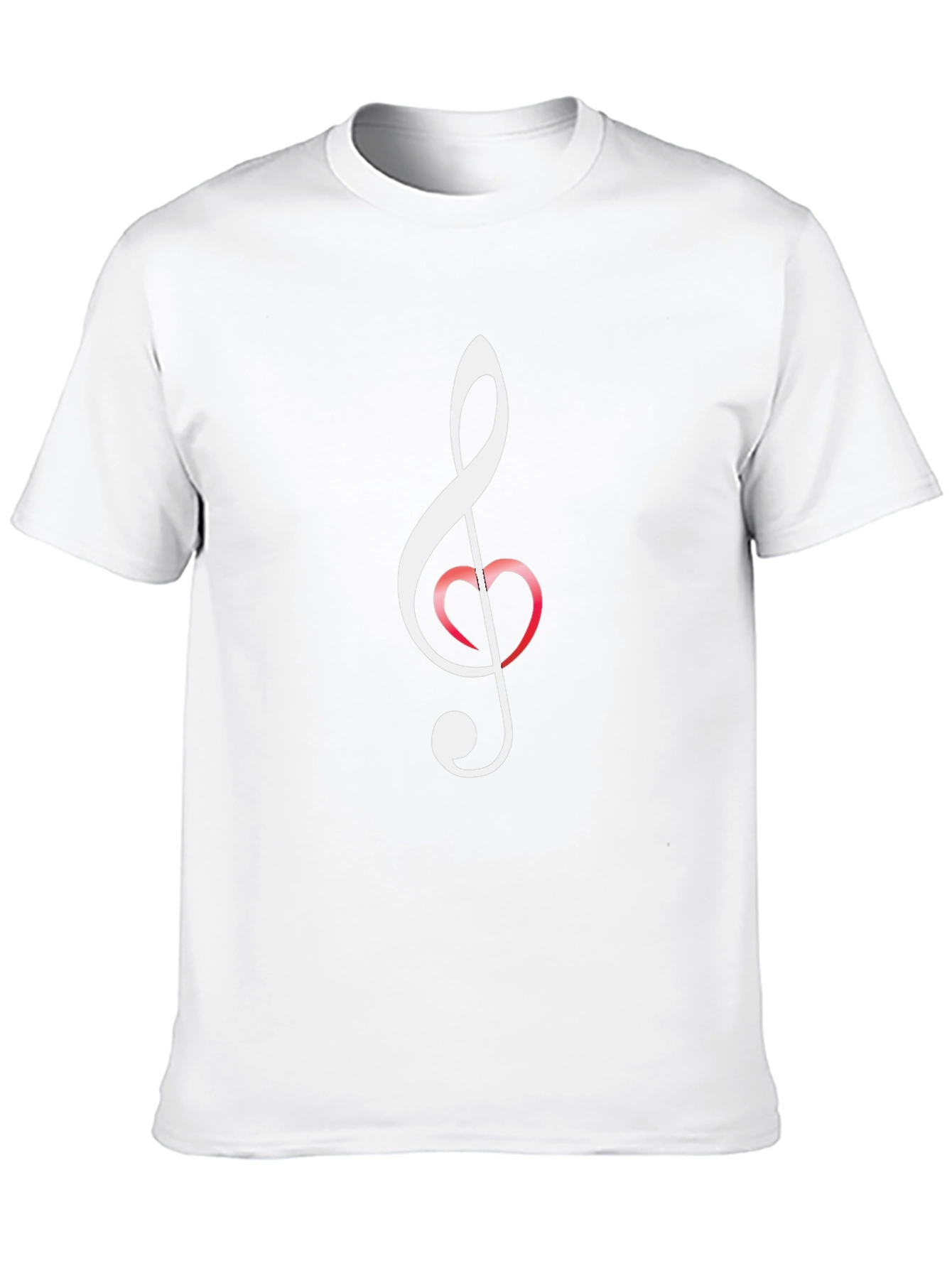 Musical Heart T-Shirt - Black Crew Neck