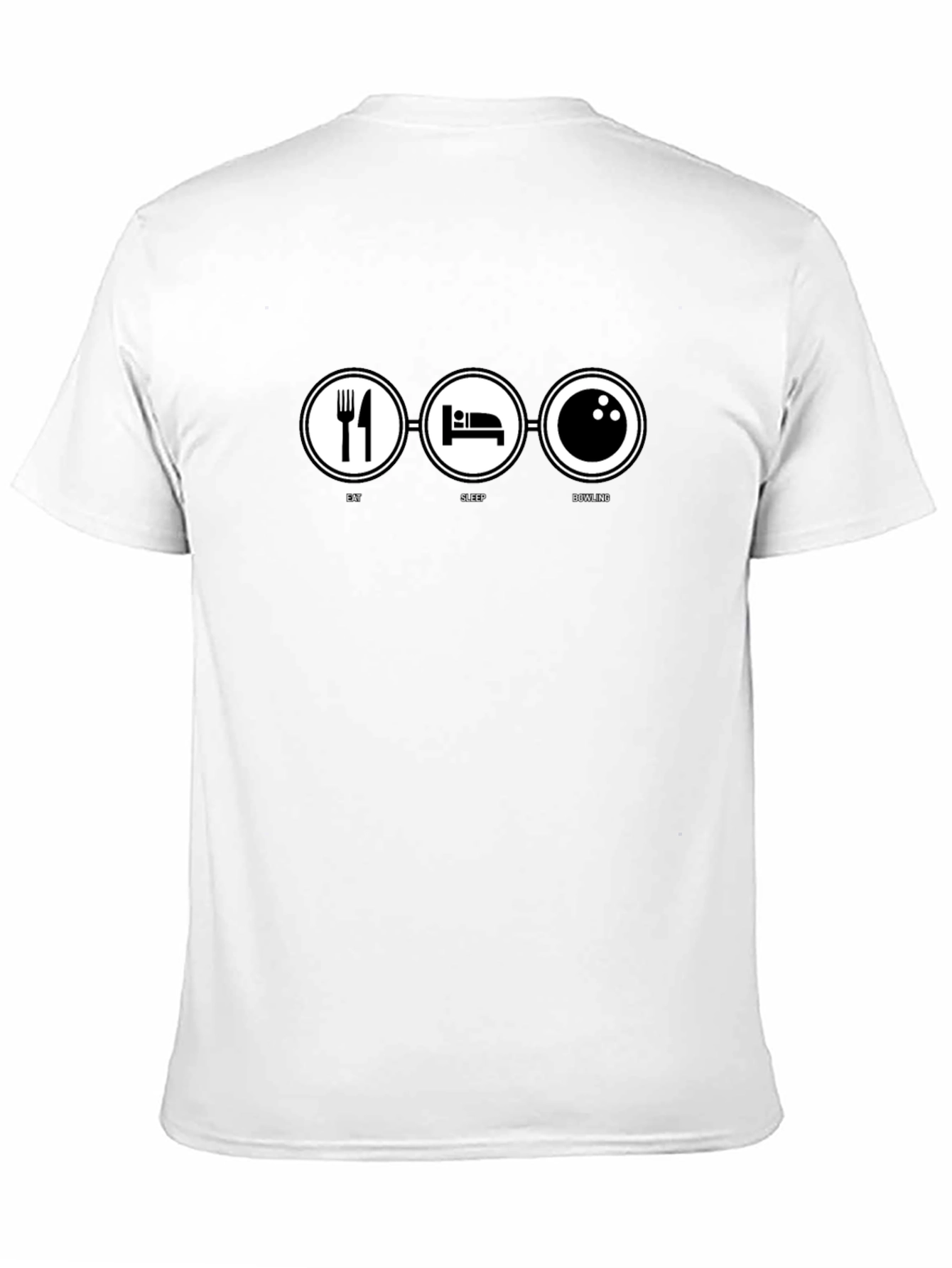 Eat Sleep Bowling Black Graphic T-Shirt