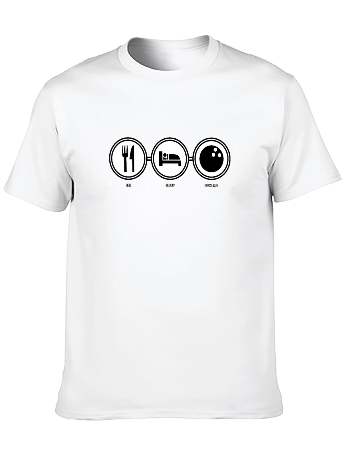 Eat Sleep Bowling Black Graphic T-Shirt