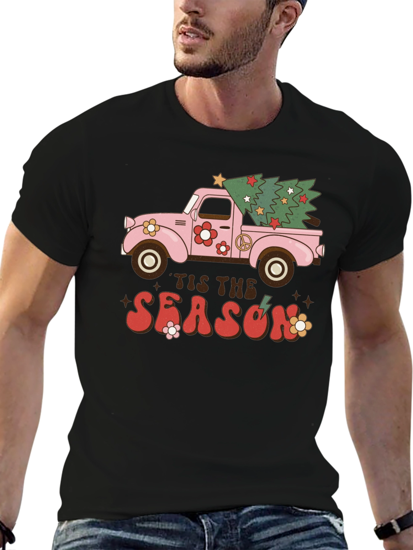 Retro Tis The Season Truck T-Shirt