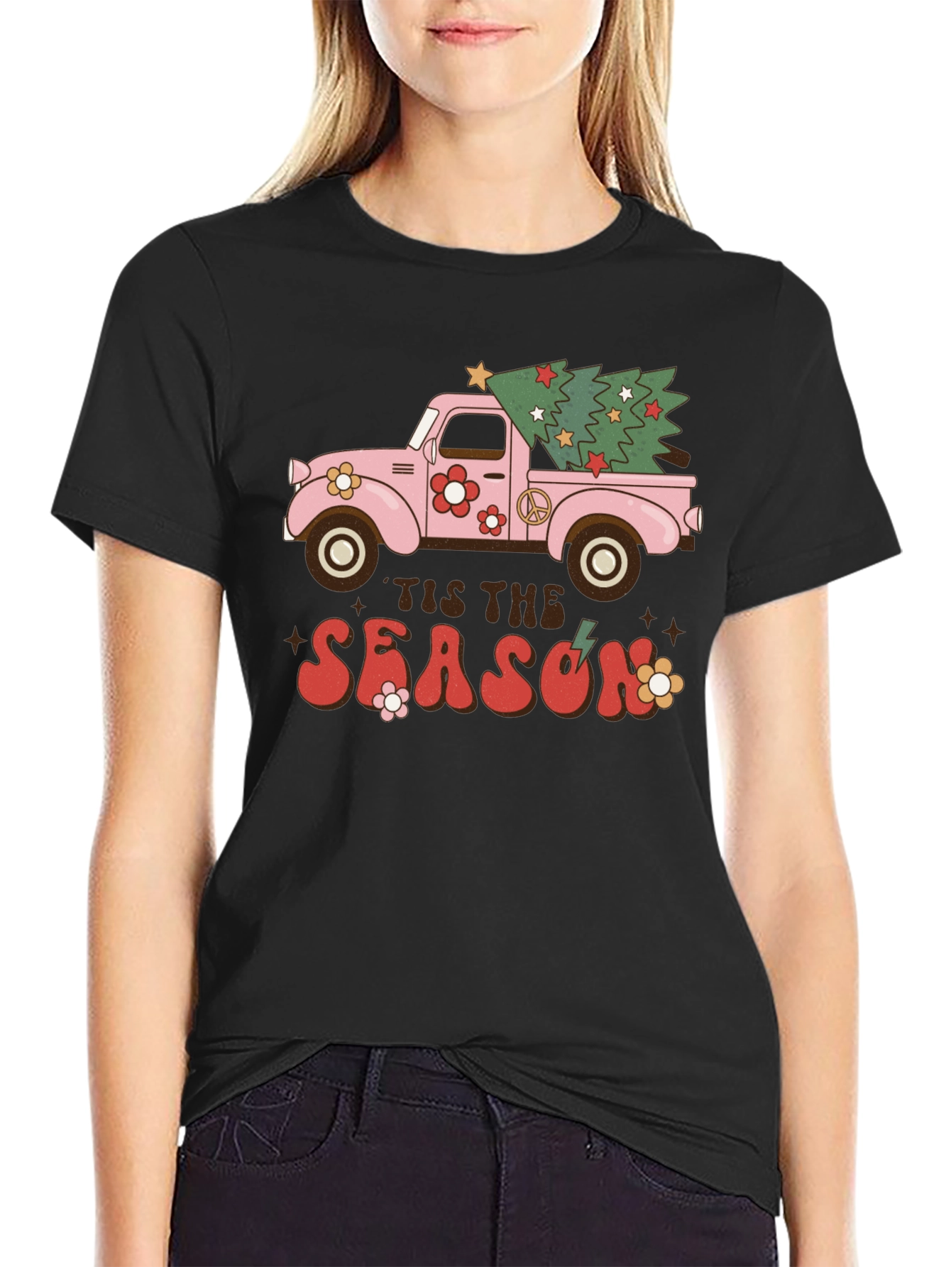 Retro Tis The Season Truck T-Shirt